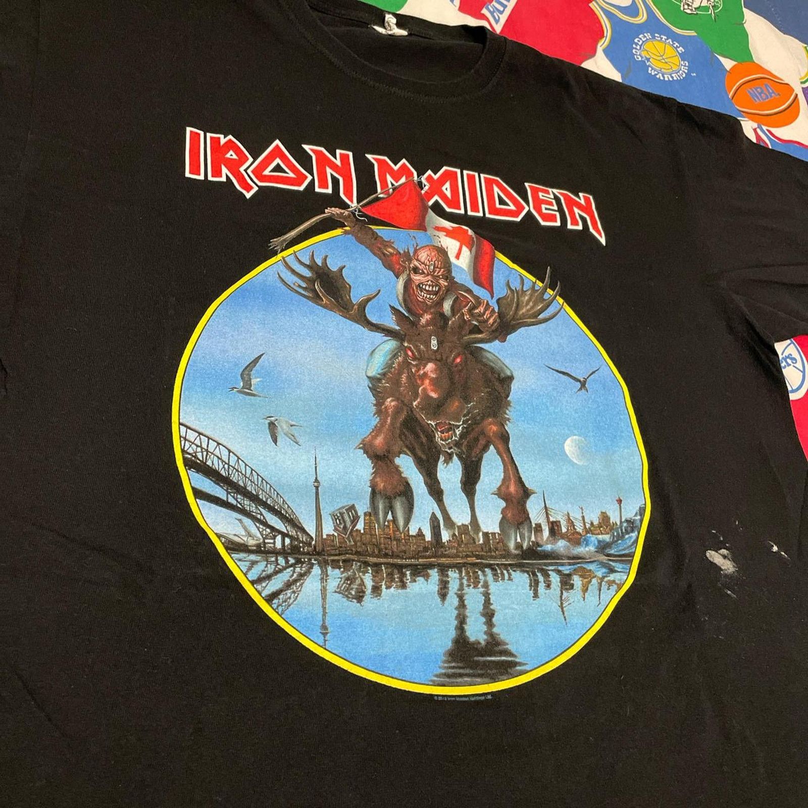 Band Tees × Vintage 2012 Iron Maiden England Canadian Tour Promo Rock Tee Size US XL / EU 56 / 4 - 3 Thumbnail