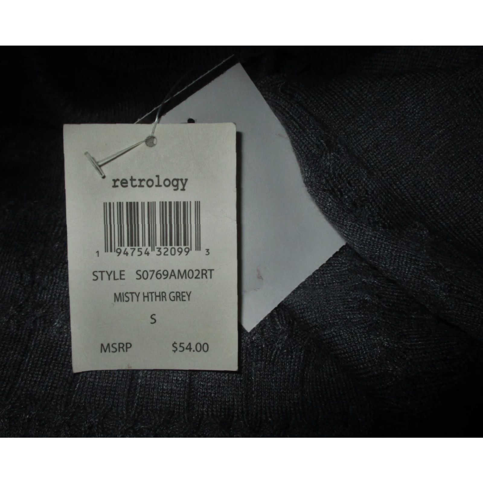 Vintage RETROLOGY Gray Rayon Long Sleeve Turtleneck Top Size S/P NWT Size S / US 4 / IT 40 - 6 Thumbnail