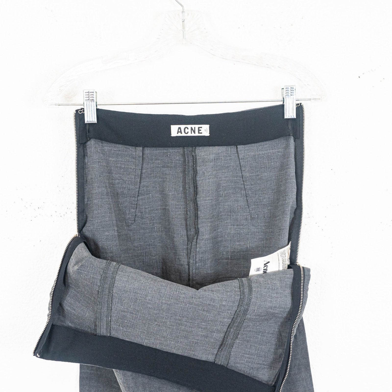 Acne Studios Acne Studios Linen Blend Ginger Twill skirt in gray size 36 Size 25" / US 0 / IT 36 - 7 Thumbnail