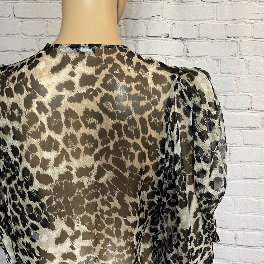 Other New Kimberly Taylor Annabelle Silk Bodysuit In Snow Leopard Size M / US 6-8 / IT 42-44 - 6 Thumbnail