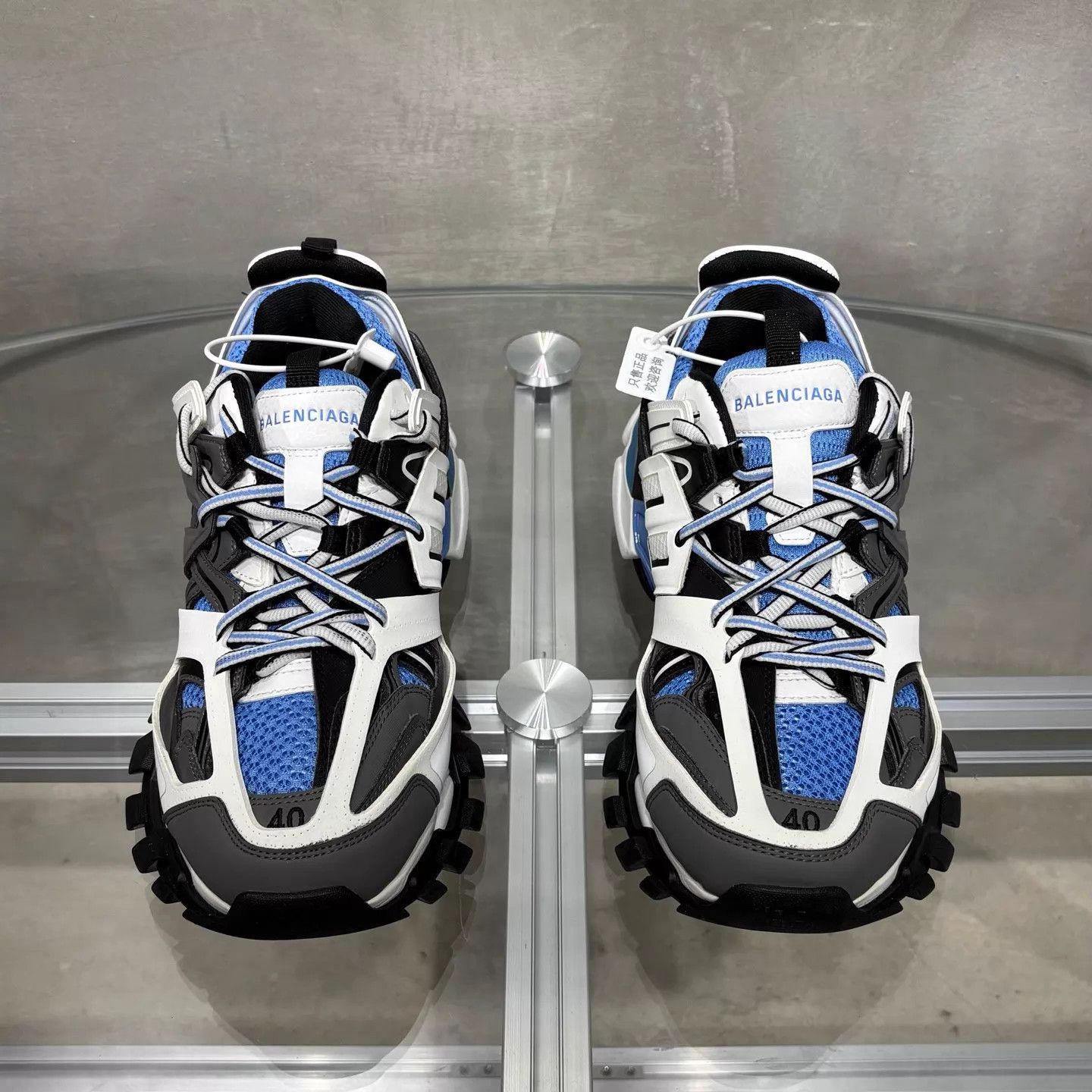 Balenciaga Balenciaga BLCG Track Black Blue Size 40 Size US 7 / EU 40 - 1 Thumbnail