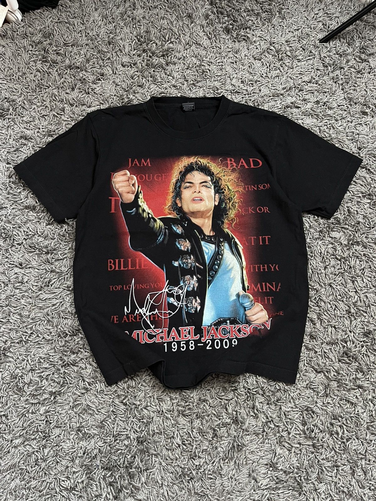 Michael Jackson Michael Jackson Signature Graphic Shirt - Double Sided Print Size US L / EU 52-54 / 3 - 2 Thumbnail