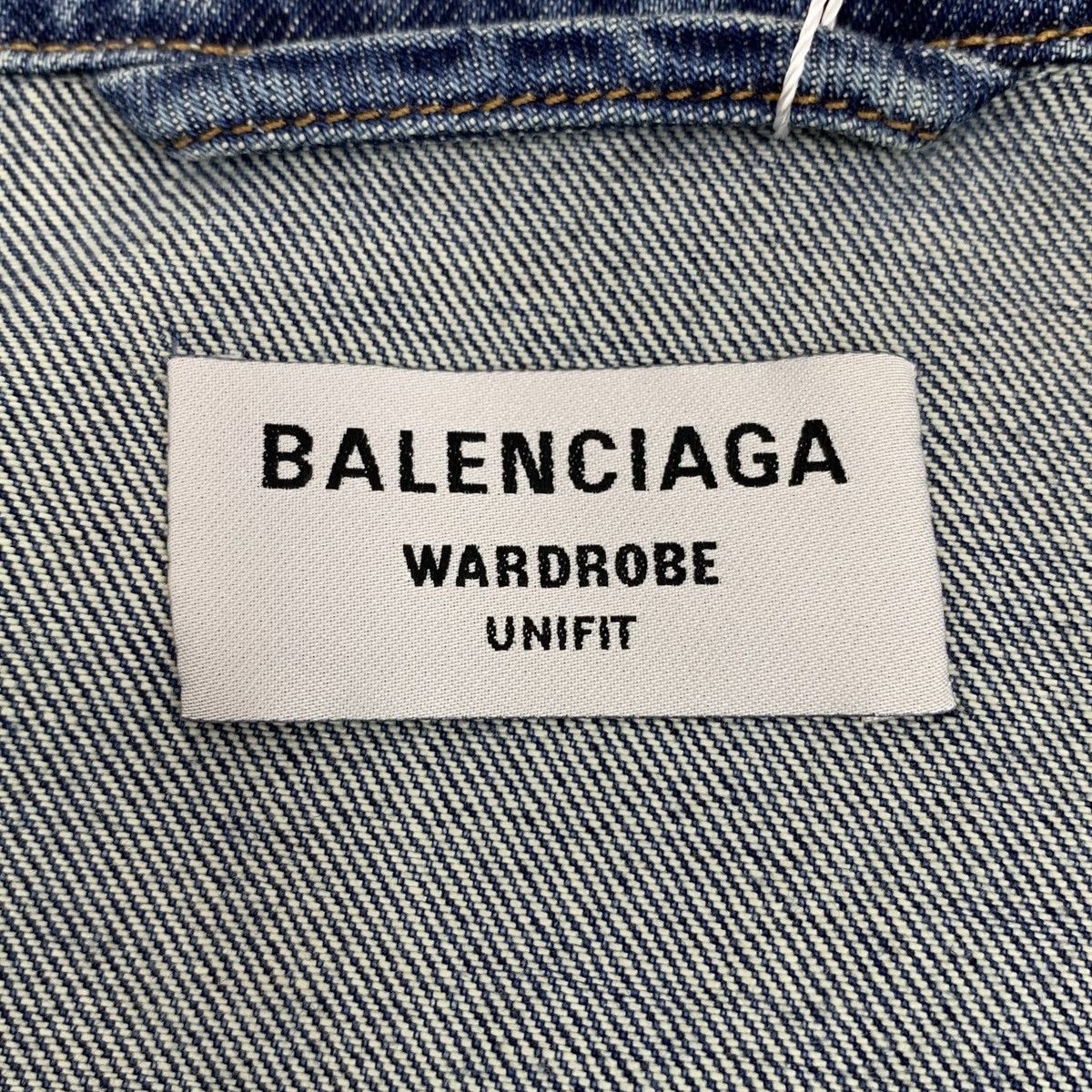 Balenciaga Balenciaga navy blue monogrammed cotton denim jacket Size M / US 6-8 / IT 42-44 - 6 Thumbnail