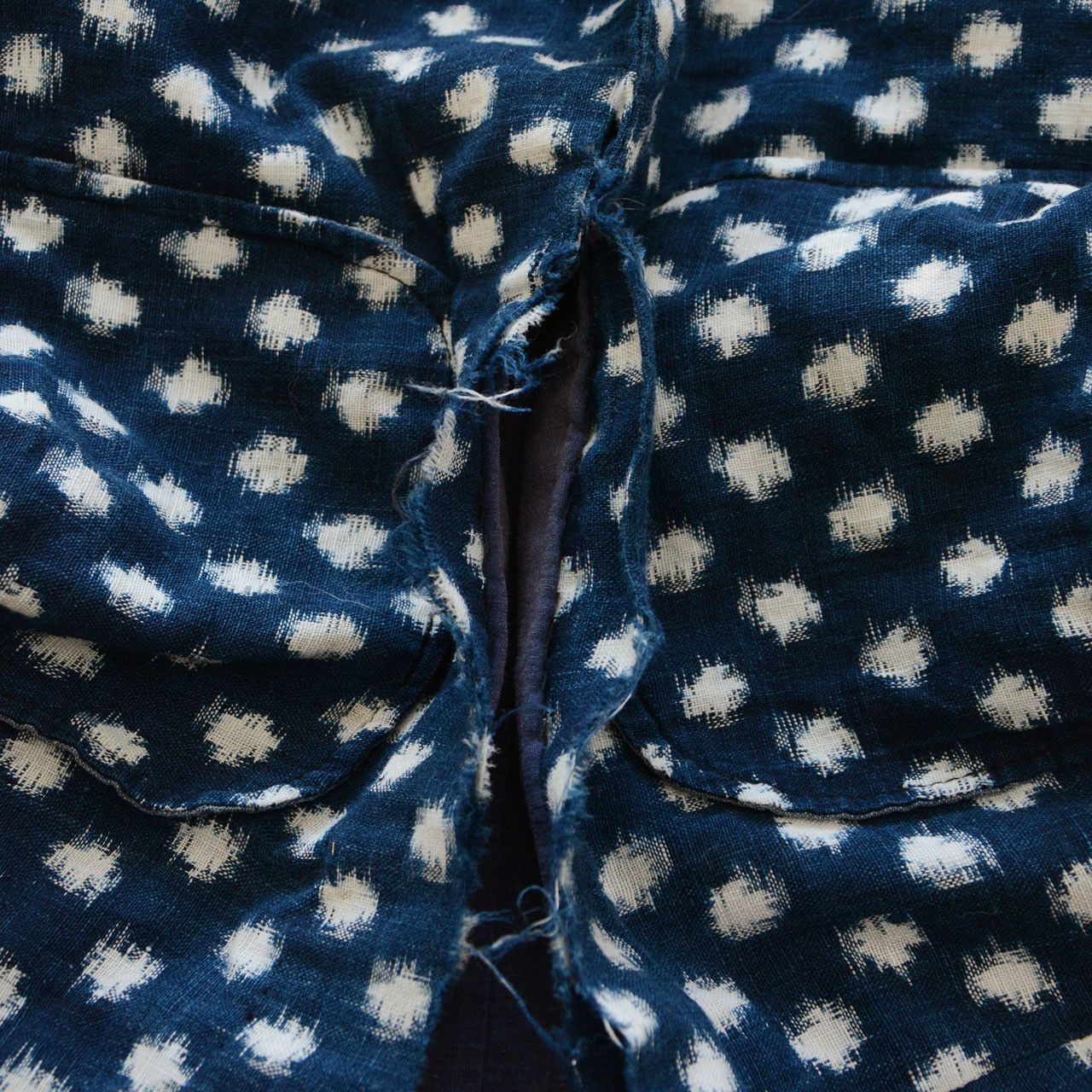 Other Snow Kasuri Indigo Vest Reworked Vintage Japanese Fabric Size S / US 4 / IT 40 - 7 Thumbnail
