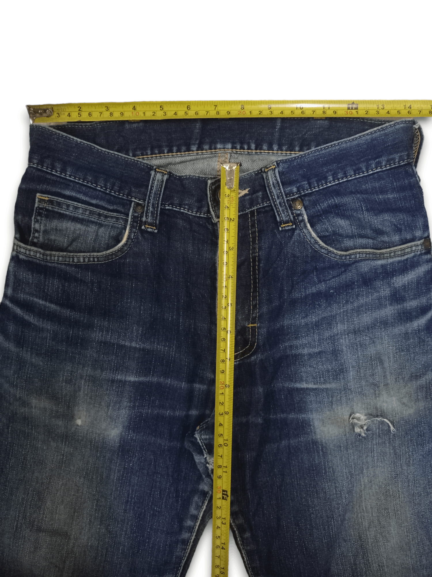 Wrangler Vintage Wrangler Blue Wash Distressed Jeans Size US 28 / EU 44 - 10 Thumbnail