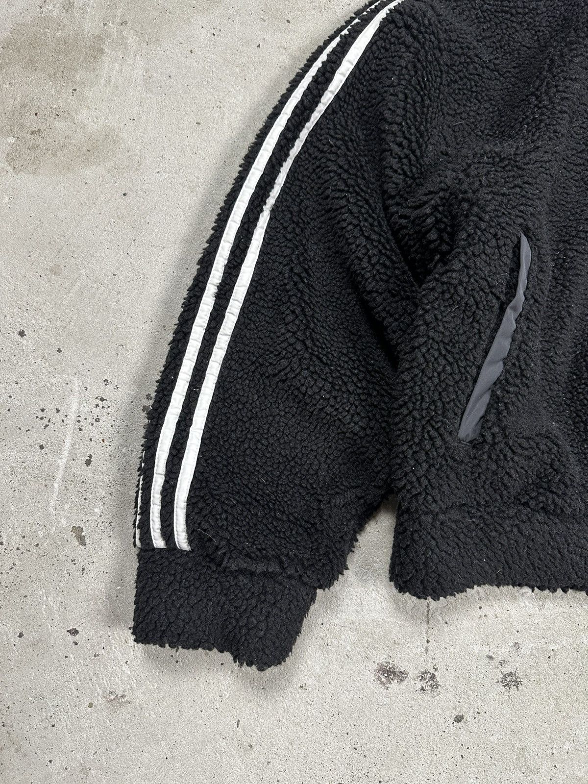 Adidas Adidas Fleece Cropped Half Zip Sweatshirt Boxy Fit Sherpa Size S / US 4 / IT 40 - 3 Thumbnail