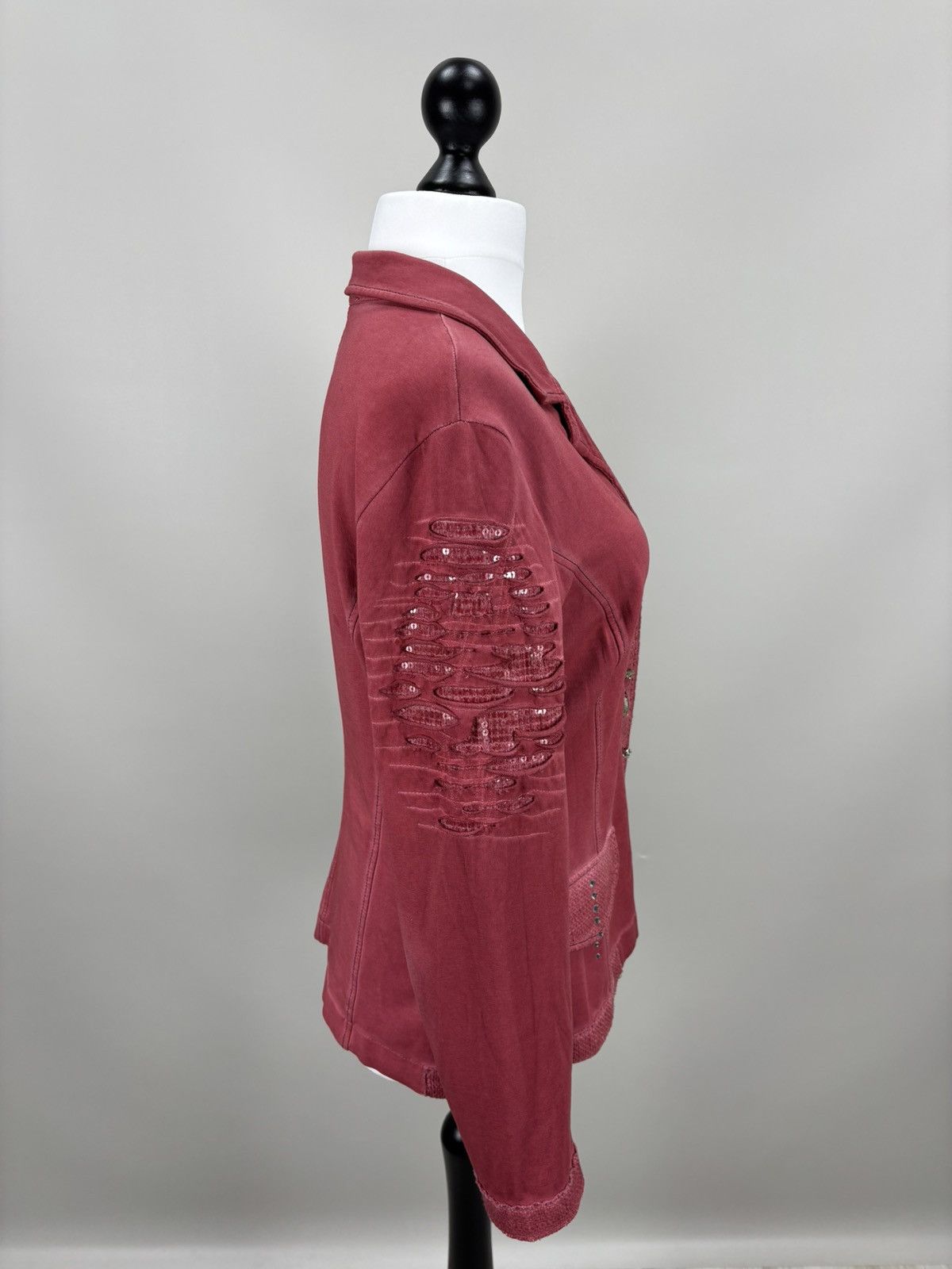 Elisa Cavaletti Womens blazer Bottega by Elisa Cavaletti Size L Color Red Size L / US 10 / IT 46 - 5 Thumbnail
