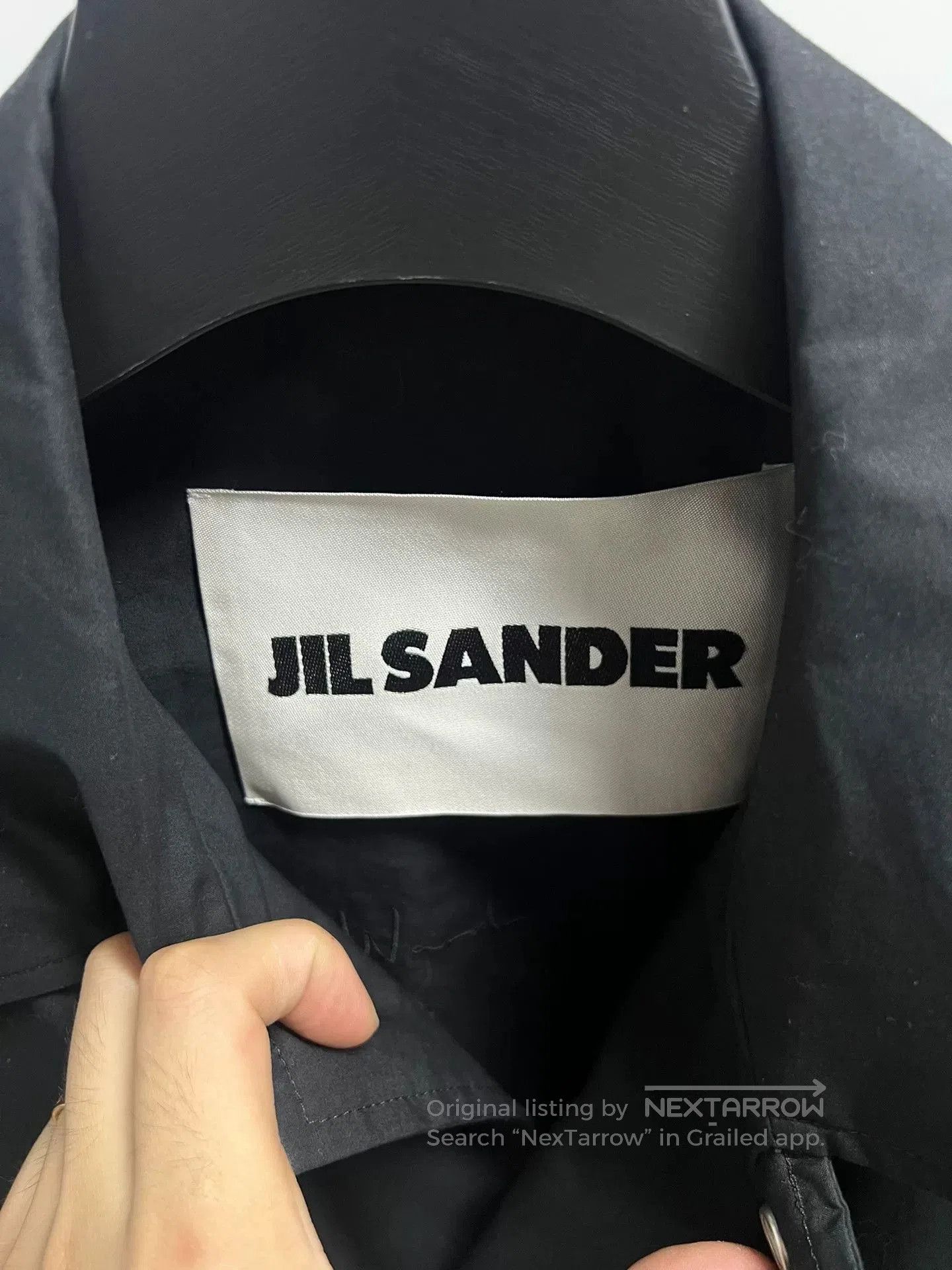 Jil Sander jil sander black logo trench coat. Size US L / EU 52-54 / 3 - 3 Thumbnail