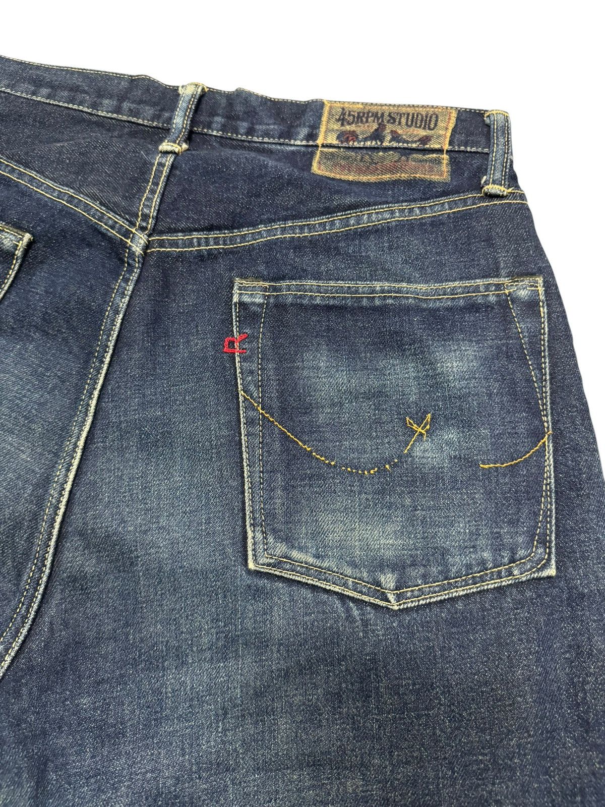45rpm Vtg🔥90’s 45rpm Studio Straight Cut Indigo Jeans Size US 32 / EU 48 - 16 Thumbnail
