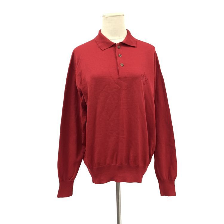 Dior Dior Monsieur Red Wool Long Sleeve Polo Size M Size US M / EU 48-50 / 2 - 1 Thumbnail