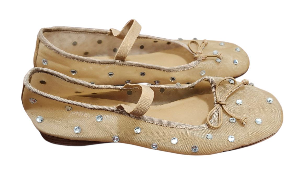 Jeffrey Campbell Jeffrey Campbell Mesh Ballet Flats Mary Jane Rhinestone Size US 7.5 / IT 37.5 - 7 Thumbnail
