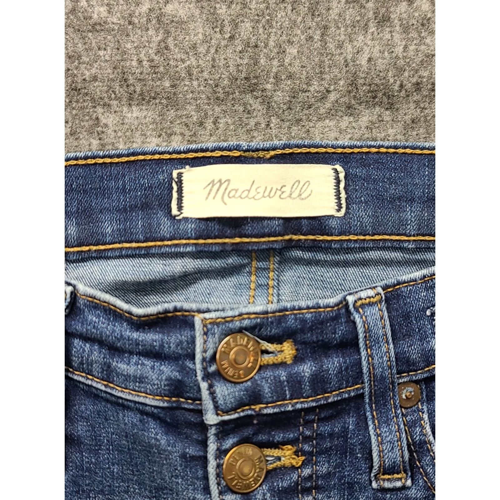 Madewell Madewell High Rise Skinny Jeans Womens 28x28 Medium Wash Button Fly Stretch Denim 5-Pocket City Bohemian Slim Modern Wear Mens Women Girls N/A Size 28" / US 6 / IT 42 - 2 Thumbnail
