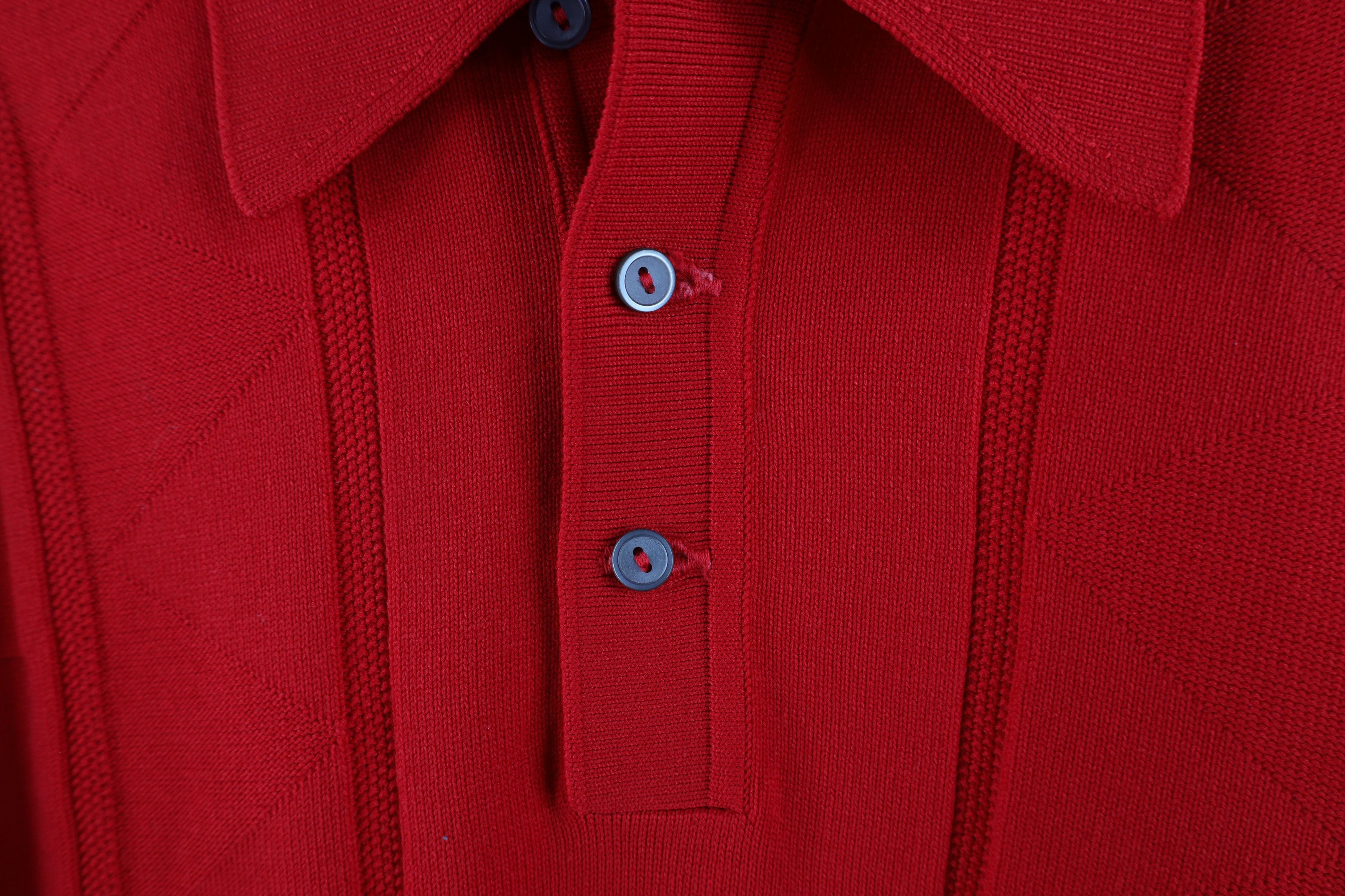 Vintage Vintage 60s 70s Rockabilly Geometric Pullover Polo Shirt USA Size US XL / EU 56 / 4 - 5 Thumbnail