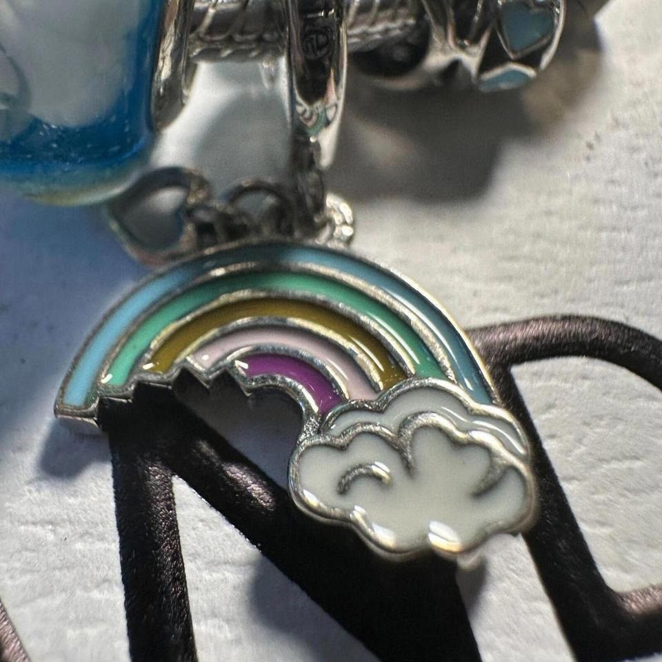pandora Pandora Genuine SLIDER CHAIN Bracelet, 5 Charm OVER THE RAIN Size ONE SIZE - 4 Thumbnail