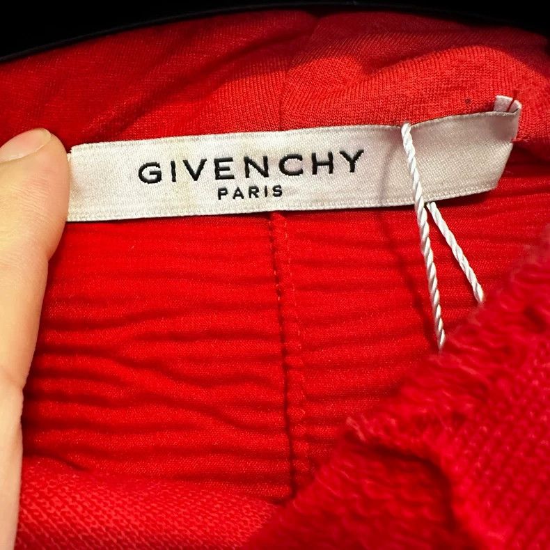 Givenchy Givenchy Red Large Ripped Hoodie Size US S / EU 44-46 / 1 - 3 Thumbnail