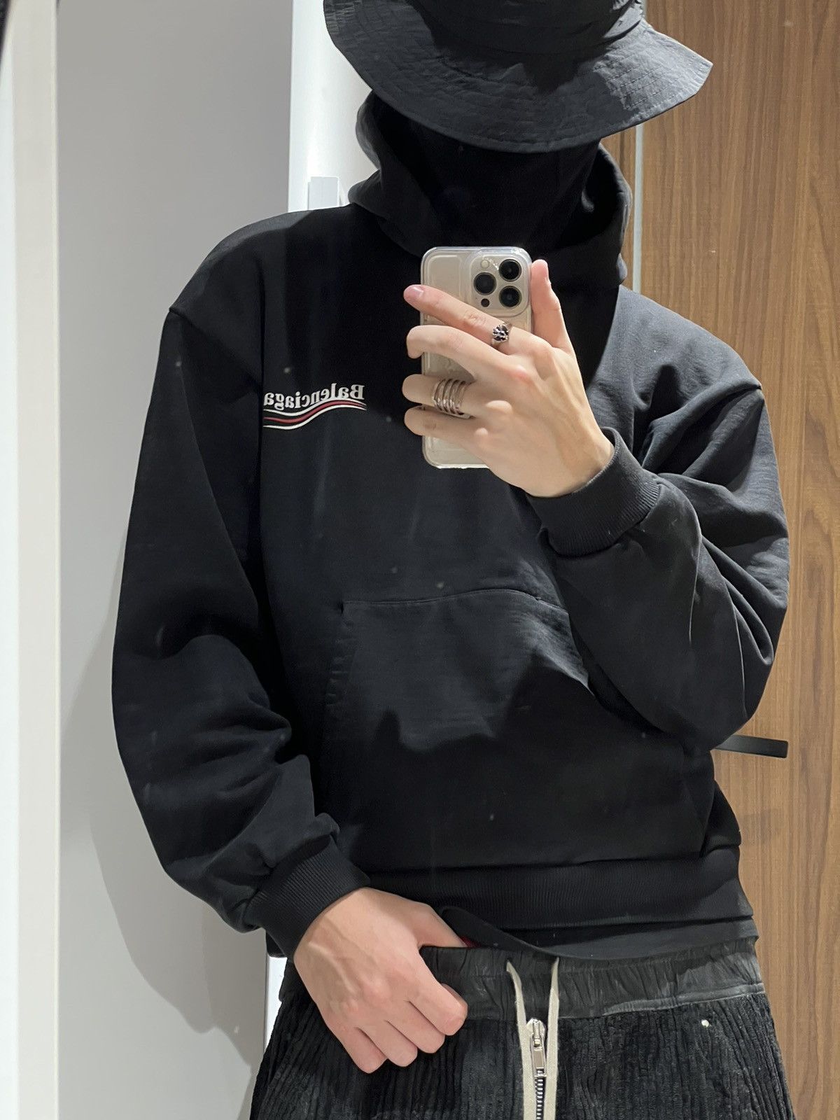 Balenciaga 🚨Balenciaga Black hoodie Political Campaign logo Size US M / EU 48-50 / 2 - 9 Thumbnail