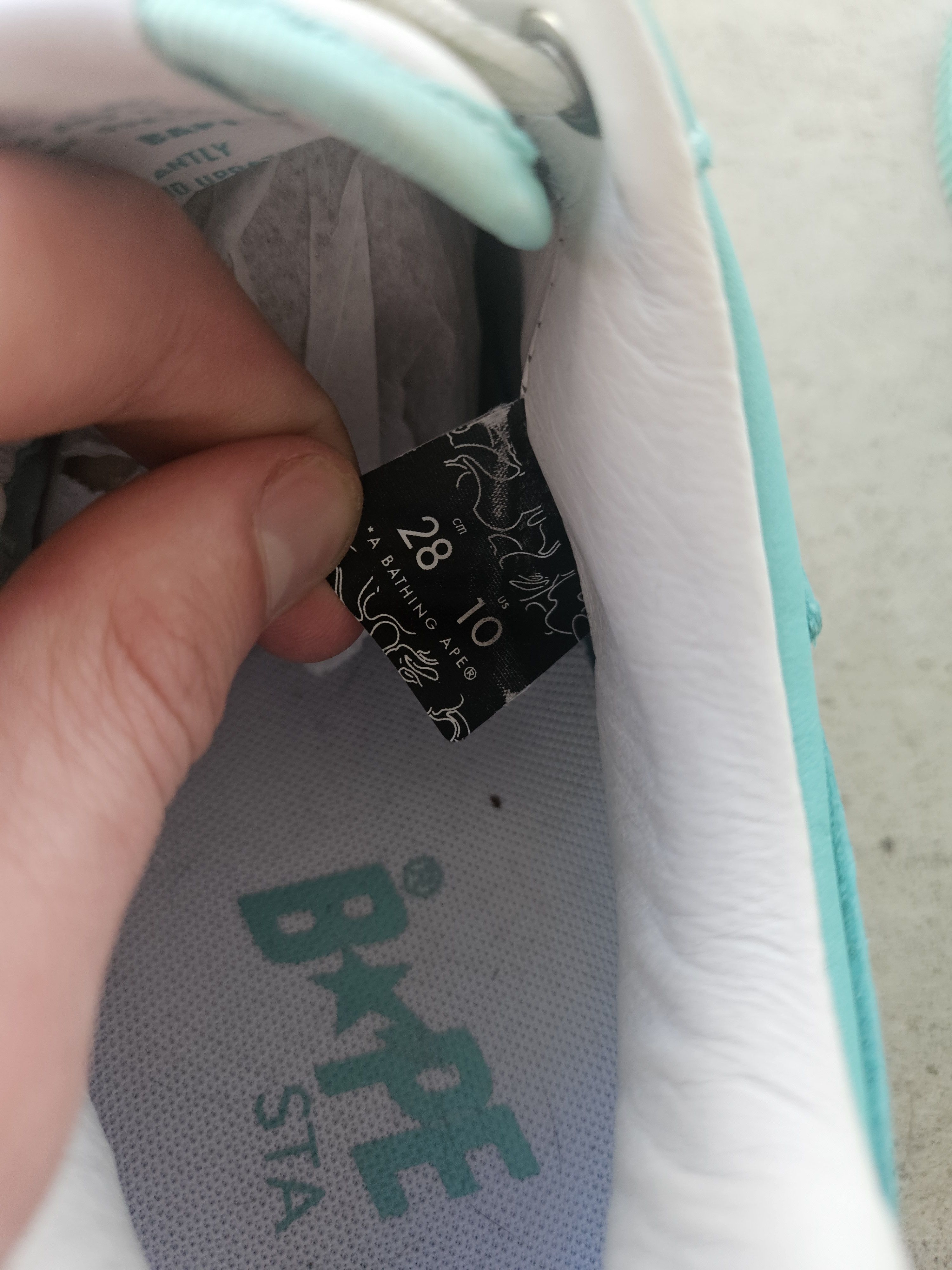 Bape Bapesta Teal White M1 Sneakers Size US 10 / EU 43 - 13 Thumbnail