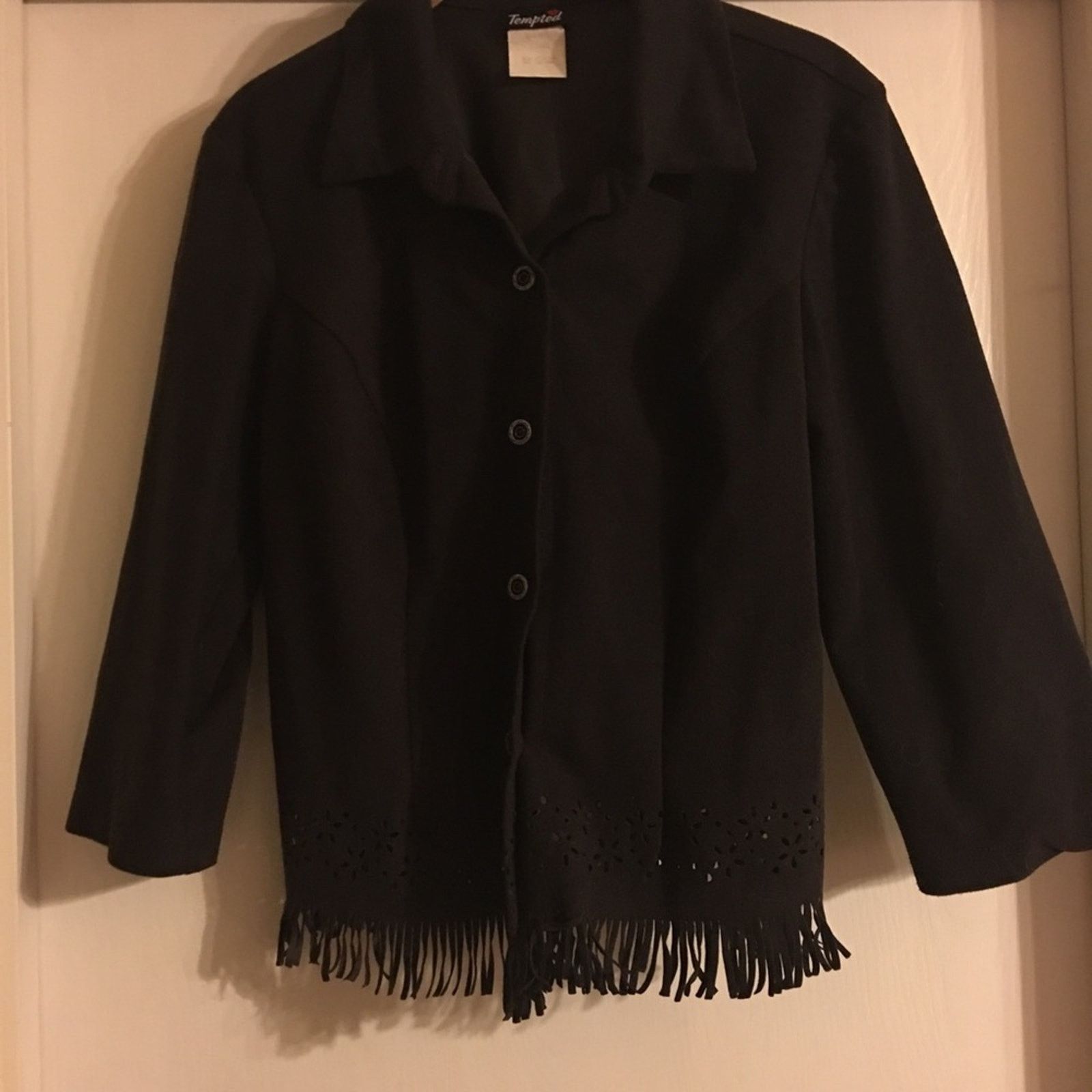 Other Tempted brand fringe hem button front jacket L Size L / US 10 / IT 46 - 7 Thumbnail