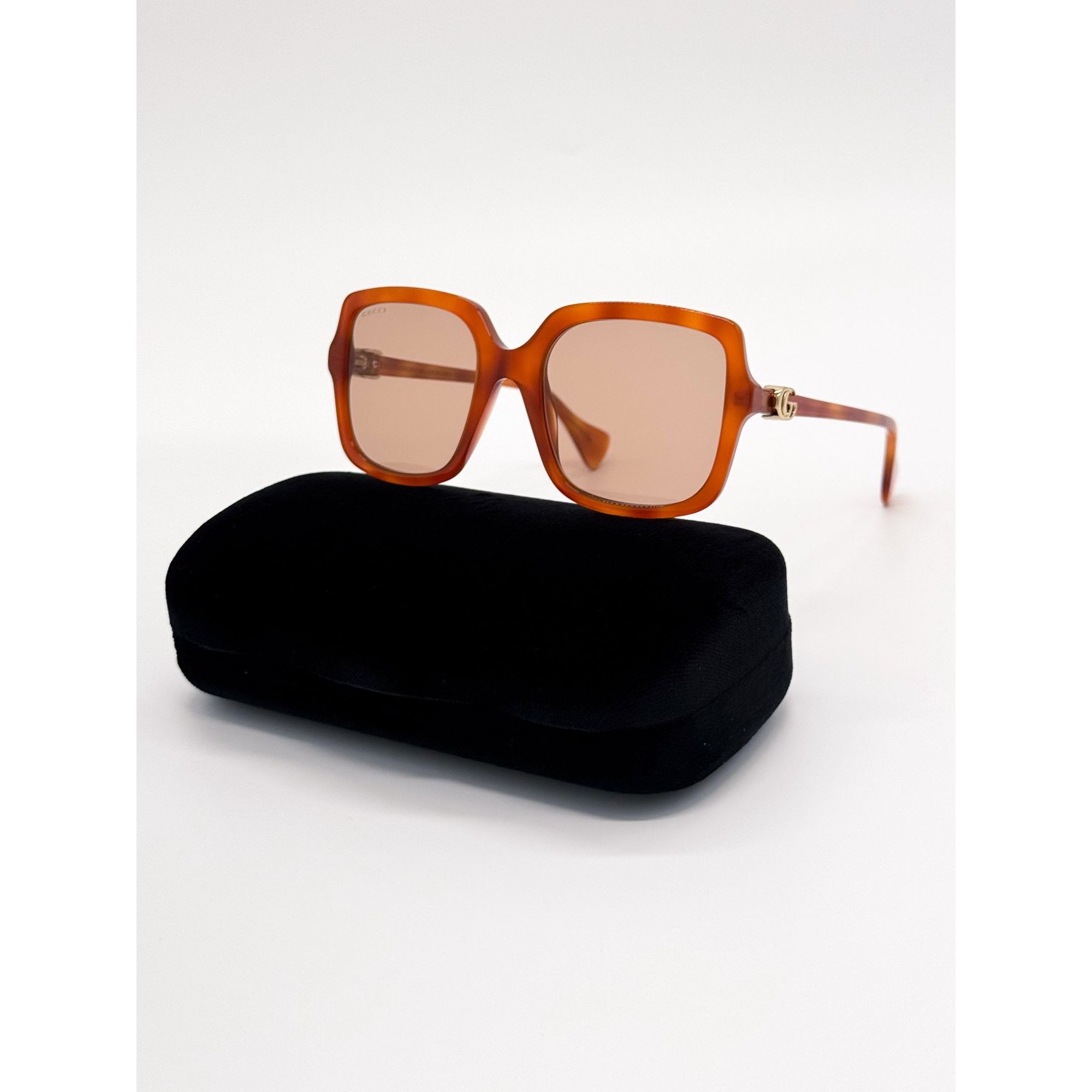 Gucci NEW GUCCI SUNGLASSES GG1070S 002 HAVANA OVERSIZED WOMEN Size ONE SIZE - 1 Thumbnail