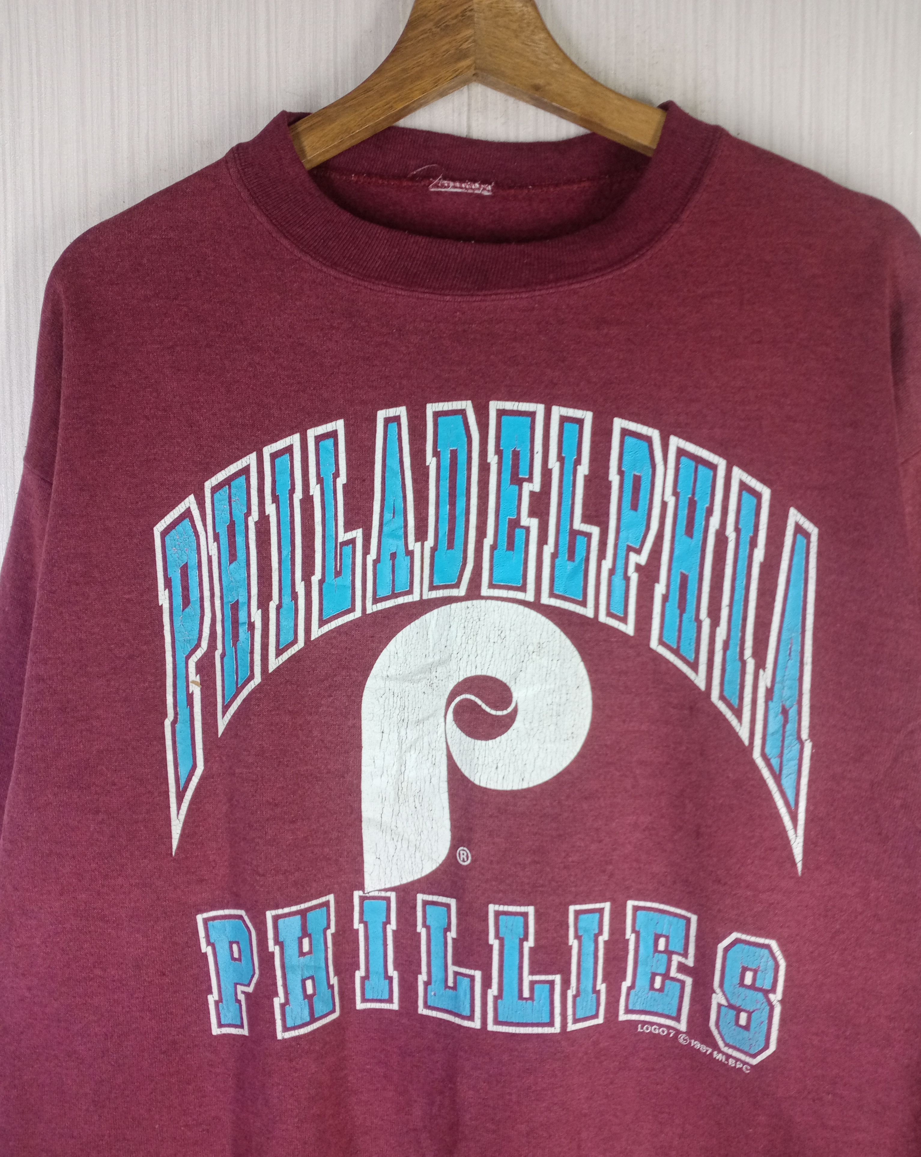 MLB Vintage 1987 Philadelphia Phillies MLB Logo 7 Sweatshirt Size US M / EU 48-50 / 2 - 2 Thumbnail