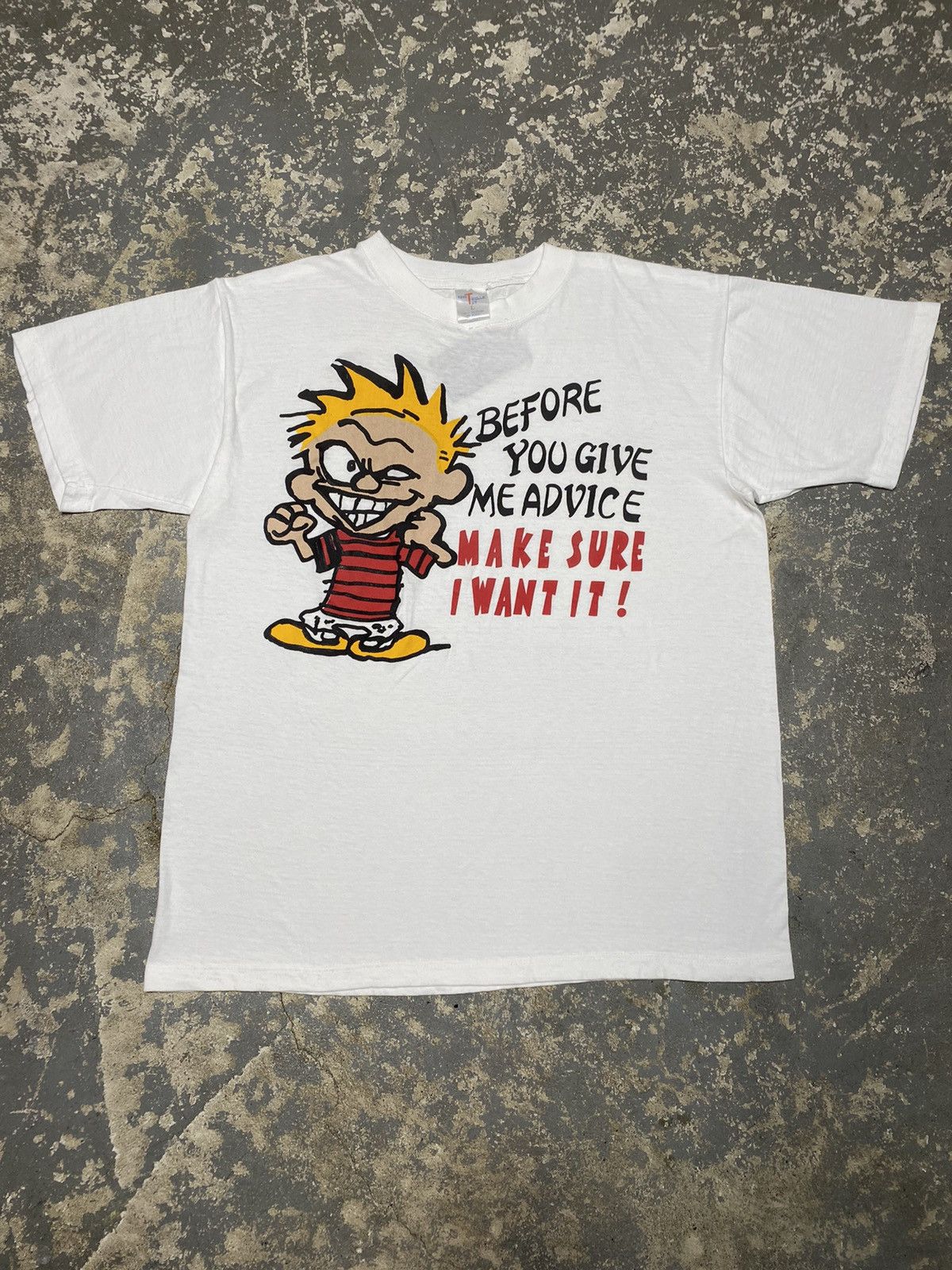 Japanese Brand × Vintage Vintage Calvin And Hobbes Advise Make Sure Want It 90s Tshir Size US L / EU 52-54 / 3 - 1 Thumbnail