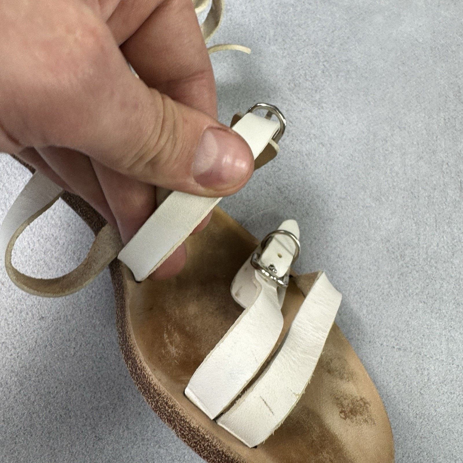 Balenciaga Balenciaga Bickle White Leather Gladiator Ankle Sandals 37 Size US 7 / IT 37 - 19 Thumbnail
