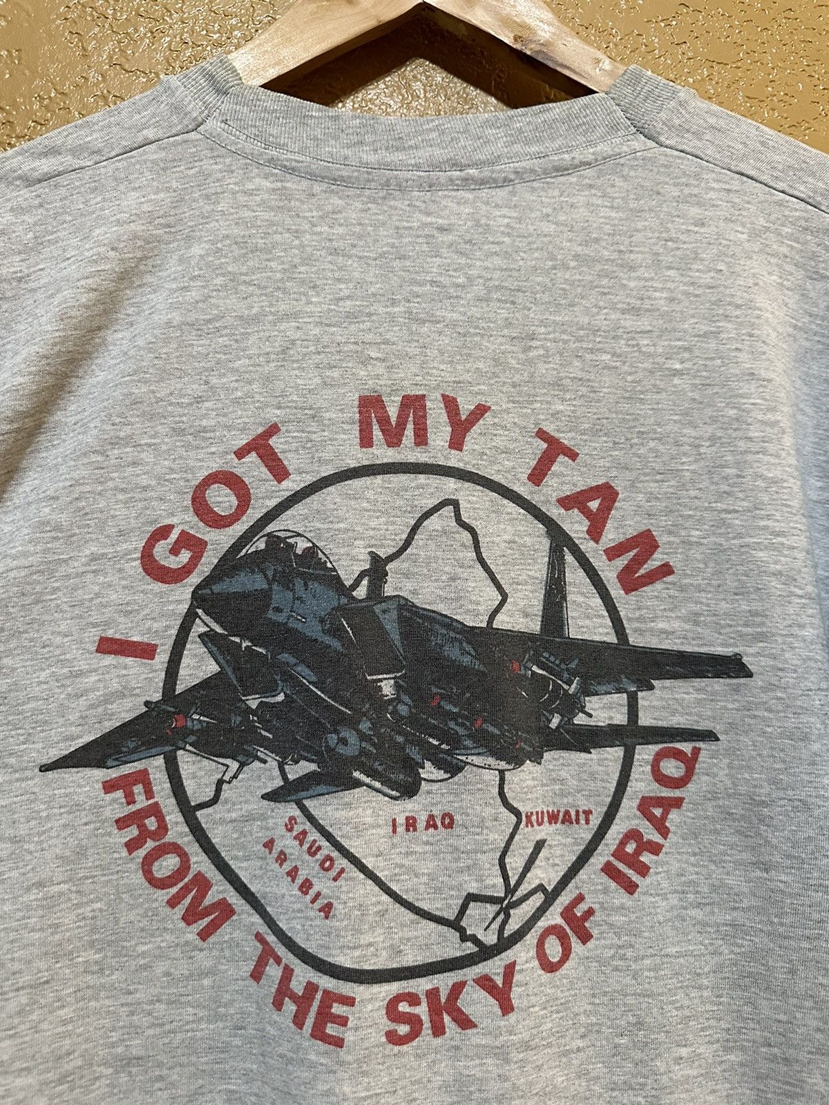 4GSELLER × Vintage Vintage 1992 Fighter Jet Iraq T Shirt Large Size US L / EU 52-54 / 3 - 2 Thumbnail