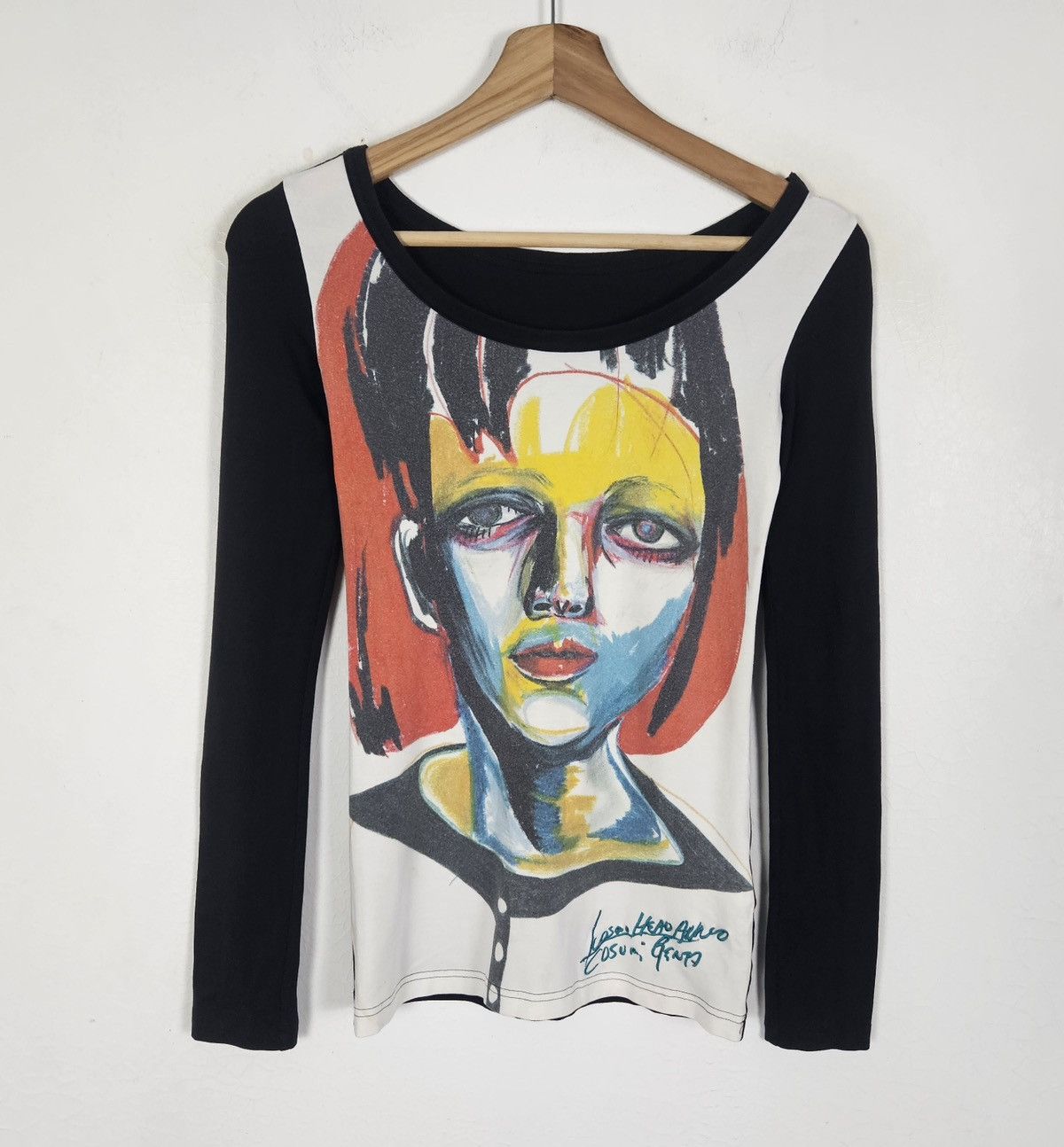 Yohji Yamamoto Yohji Yamamoto Y's Kosumi Genta FW07 Abstract Face Art Tee Size XS / US 0-2 / IT 36-38 - 2 Thumbnail