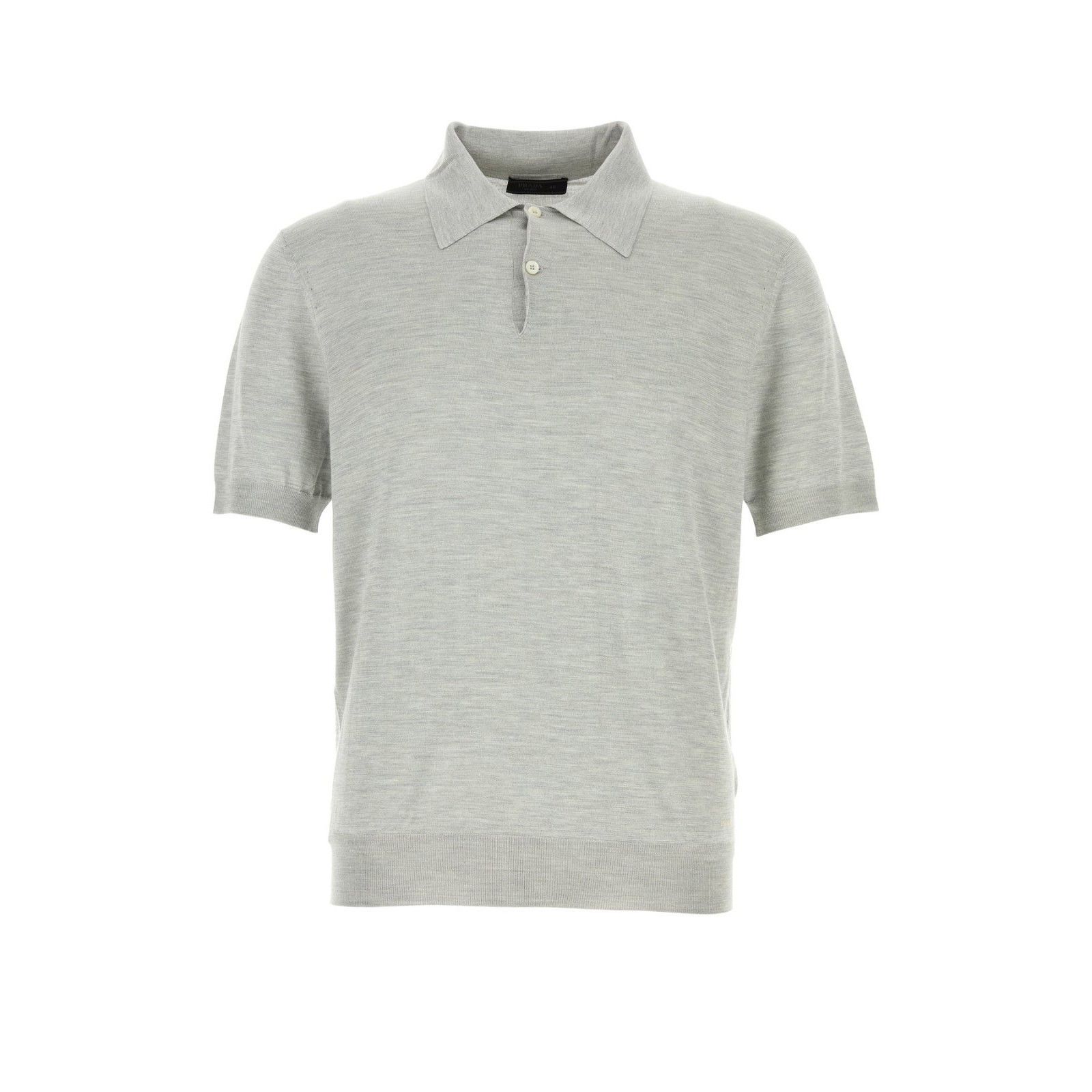 Prada PRADA Gray Silk Polo Shirt New & Authentic (Men's size:M;) Size US M / EU 48-50 / 2 - 1 Thumbnail