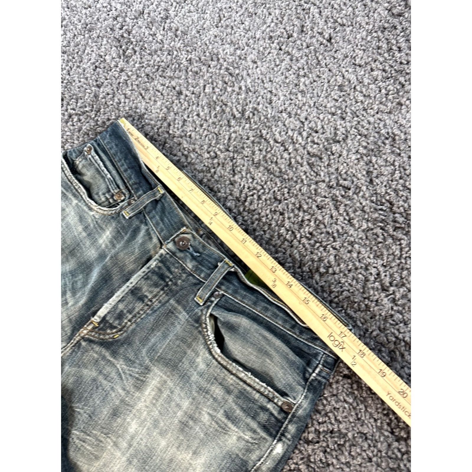 Gap GAP Jeans Men's Size 34x32 Blue Denim Button Fly Relaxed Fit 5-Pocket Distressed Cotton Size US 34 / EU 50 - 4 Thumbnail