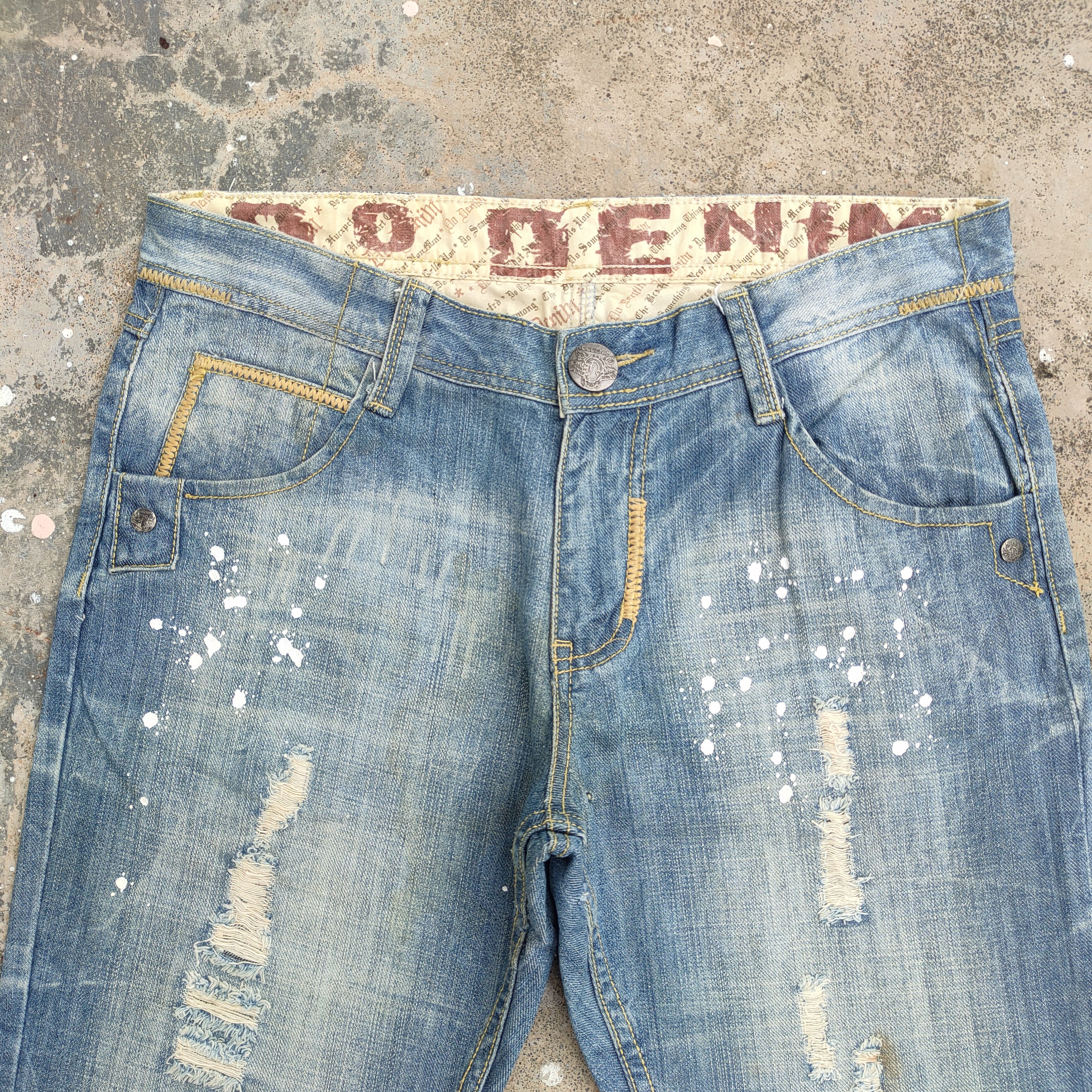Japanese Brand VINTAGE DO DENIM DISTRESSED FADED JEANS DENIM PANTS Size US 34 / EU 50 - 2 Thumbnail