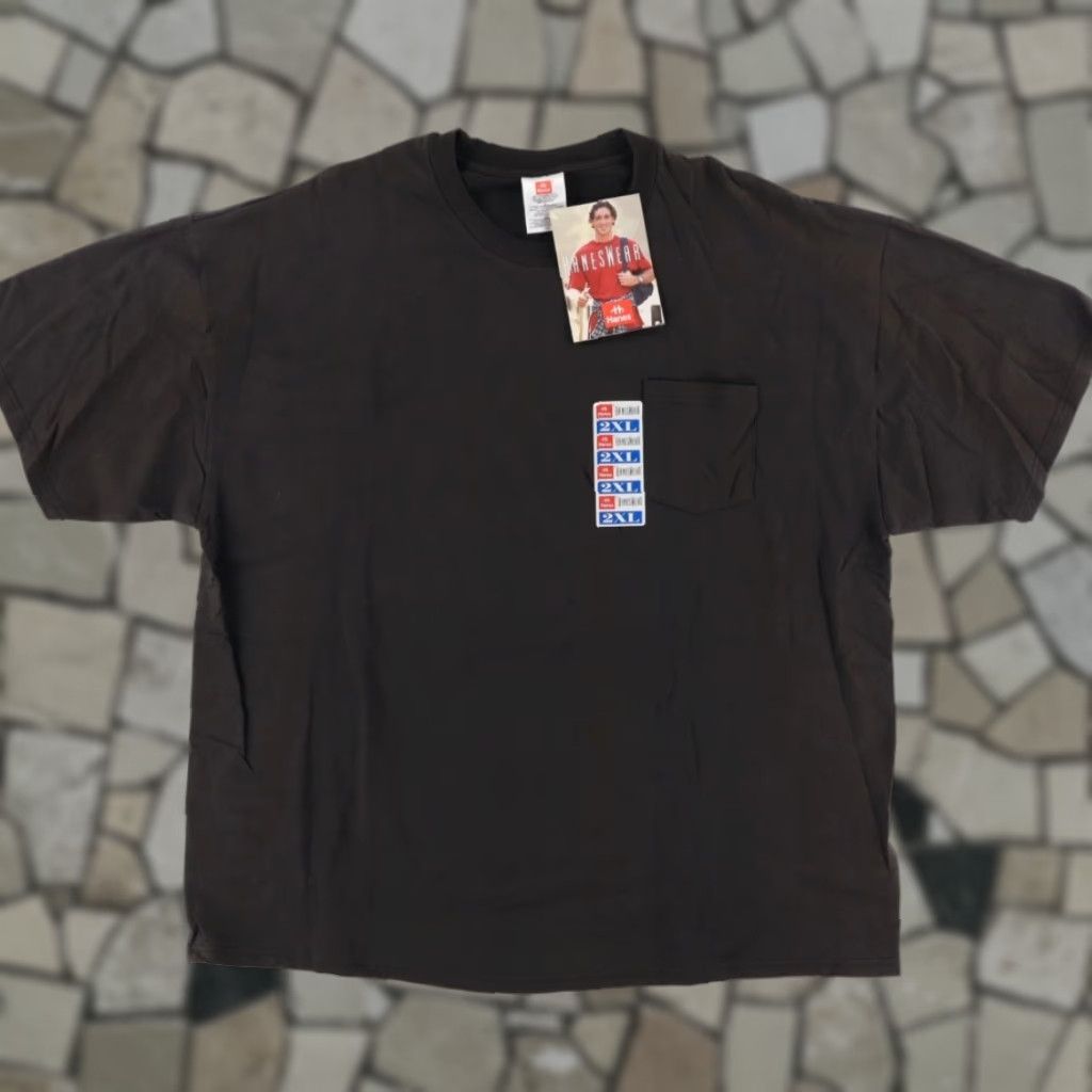Hanes VTG Hanes Haneswear Pocket Solid T-Shirt Black Men's 2XL Shirt Mens VTG Haneswear Pocket Black 2XL Shirt Size US XXL / EU 58 / 5 - 1 Thumbnail