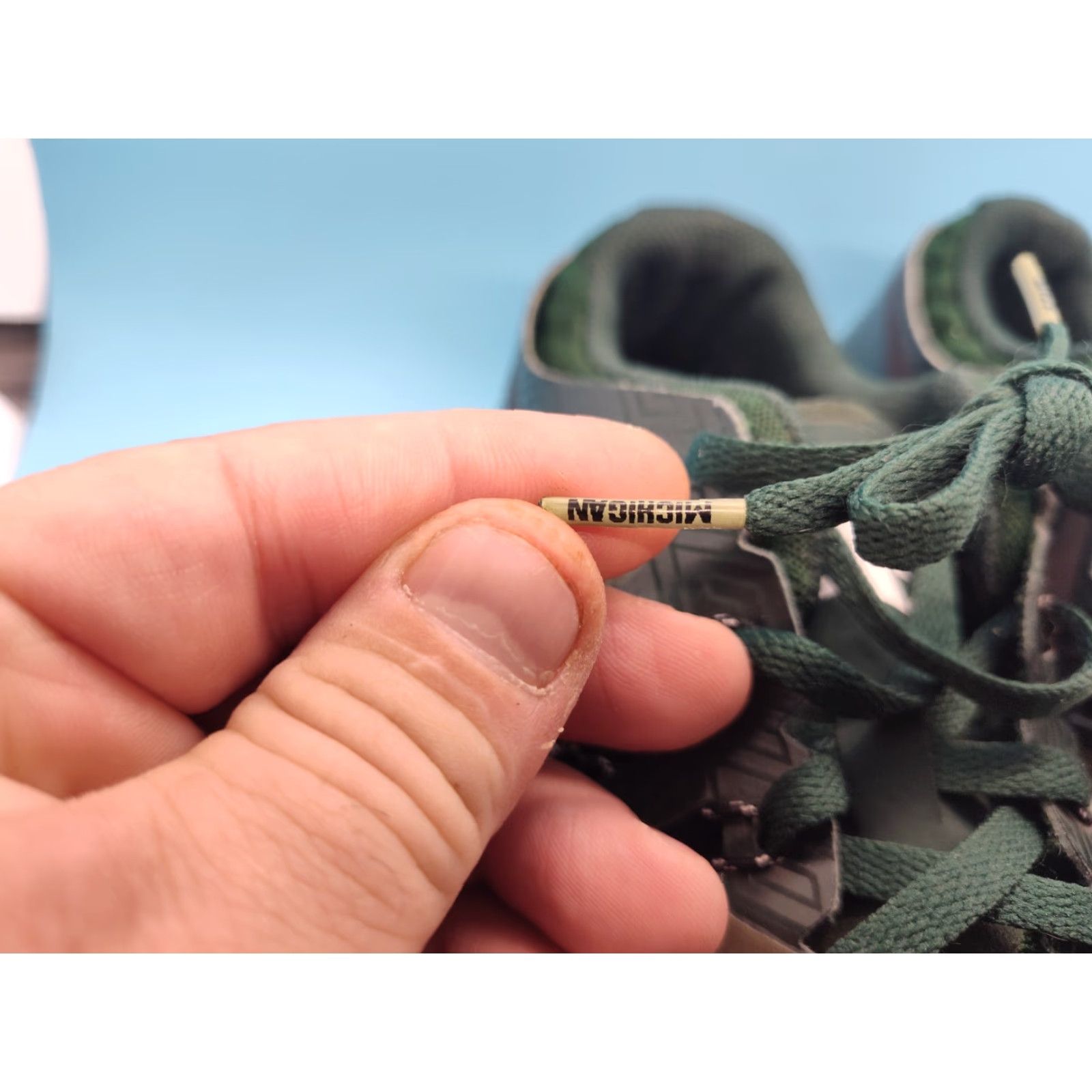 Nike VINTAGE Nike Basketball Shoes Men Size 8 Green Michigan State Spartans 90s Sneakers Size US 8 / EU 41 - 6 Thumbnail