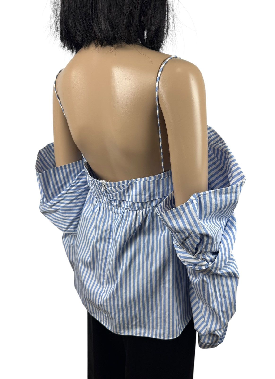 JW Anderson JW Anderson Blouse Off-the-shoulder with Ruching Striped Size L / US 10 / IT 46 - 7 Thumbnail
