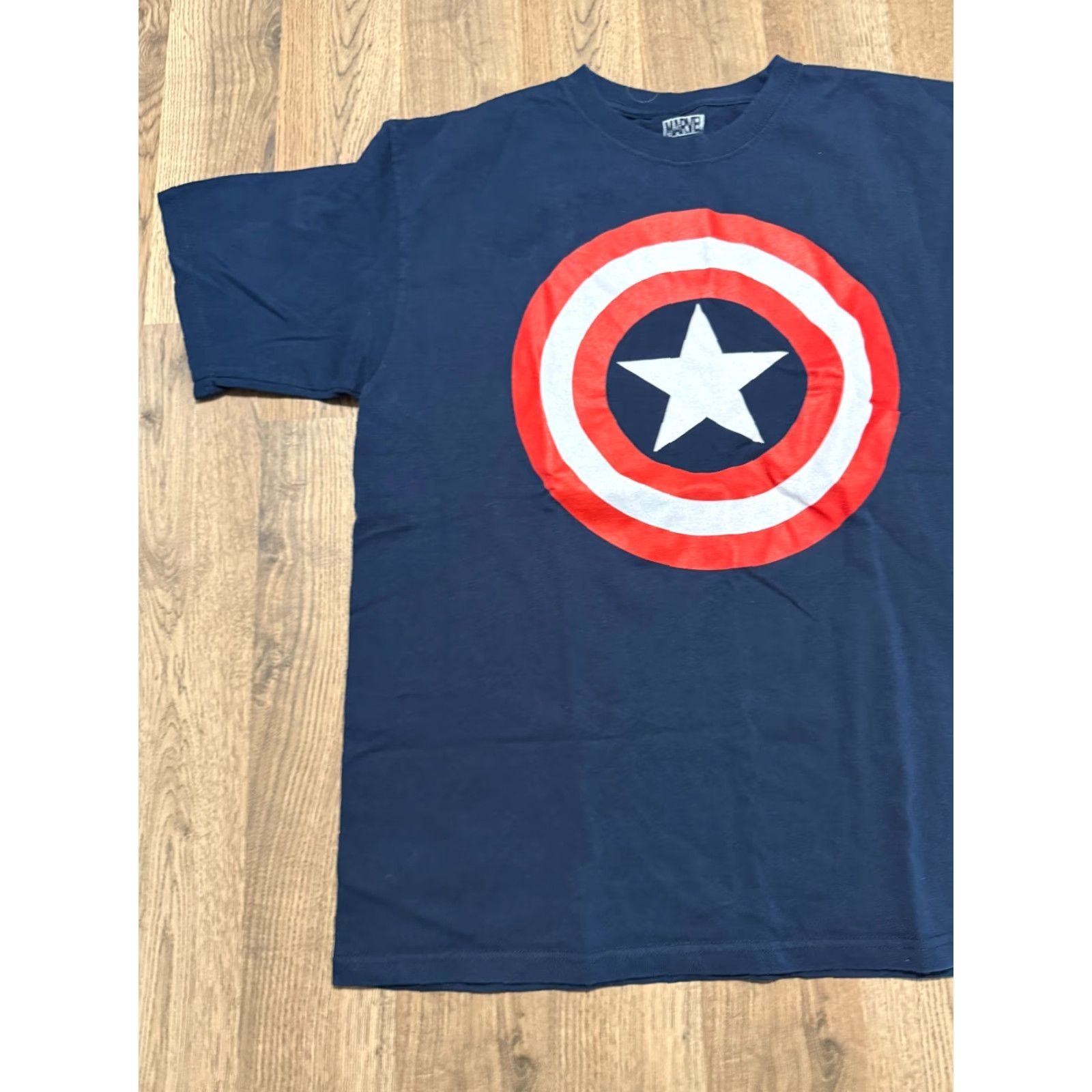 Vintage VINTAGE Marvel Shirt Mens XL Blue Red White Captain America Graphic Print Size US XL / EU 56 / 4 - 3 Thumbnail