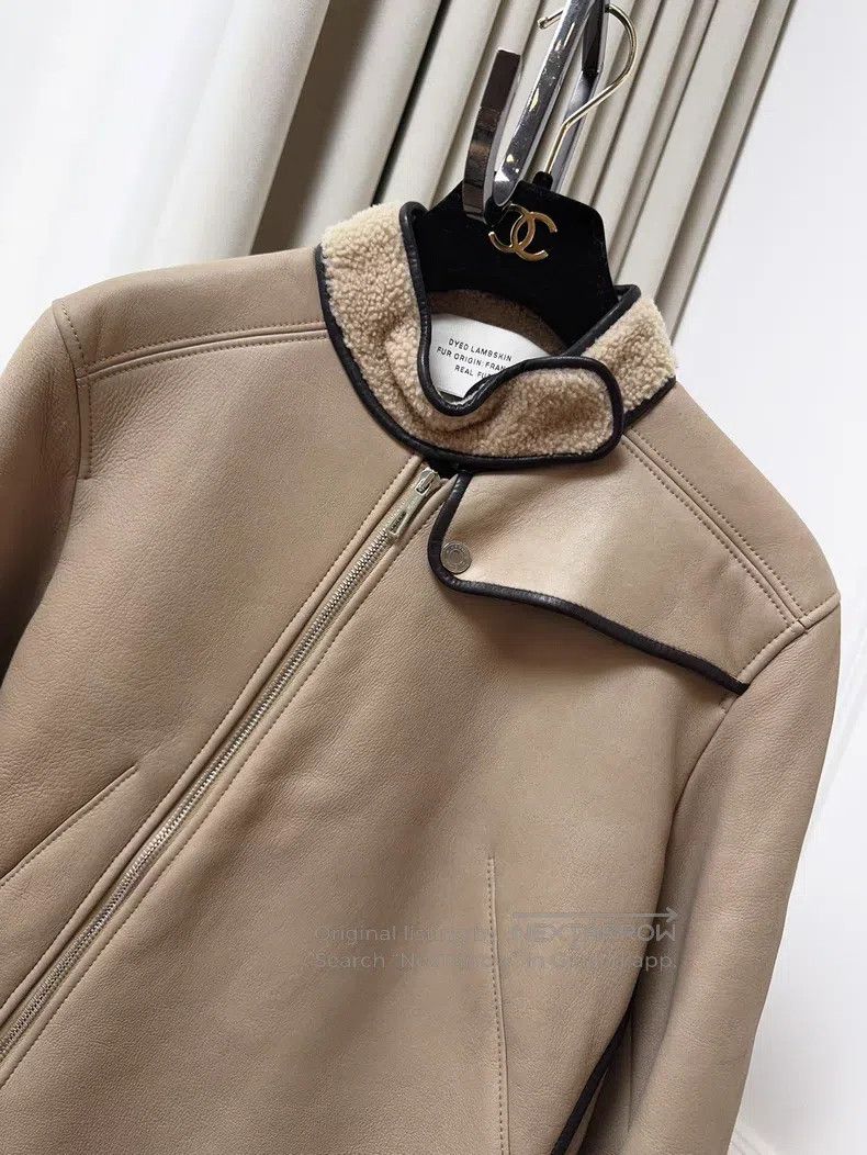 Hermes Hermes Beige and Light Brown Fur and Leather Jacket Size XS / US 0-2 / IT 36-38 - 3 Thumbnail