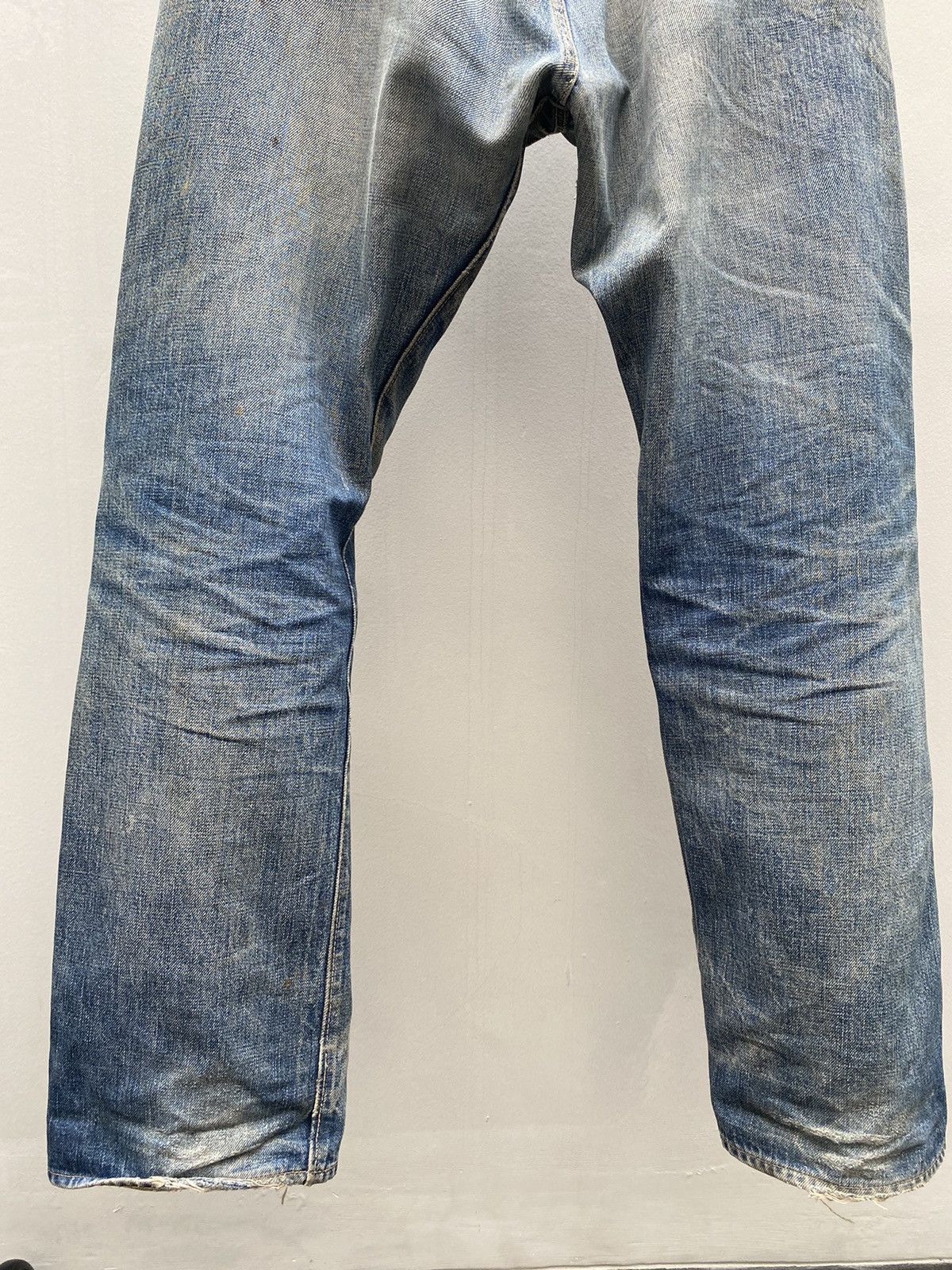 Japanese Brand Trashead Full Count Sashiko Denim Sun Faded Distressed Size US 32 / EU 48 - 5 Thumbnail