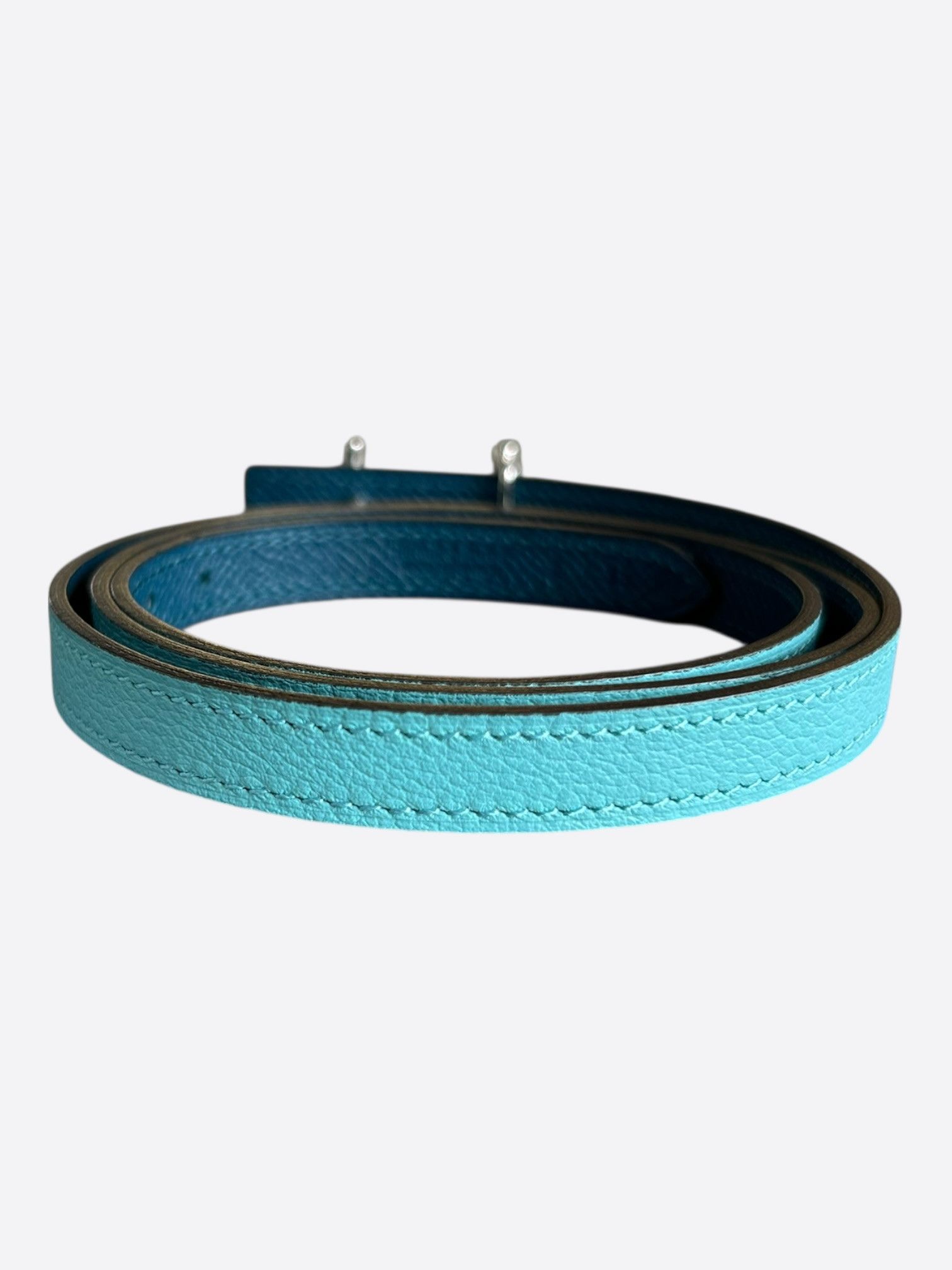 Hermes Hermes Blue & Navy Palladium Gamma Reversible Belt Size 30 - 2 Thumbnail