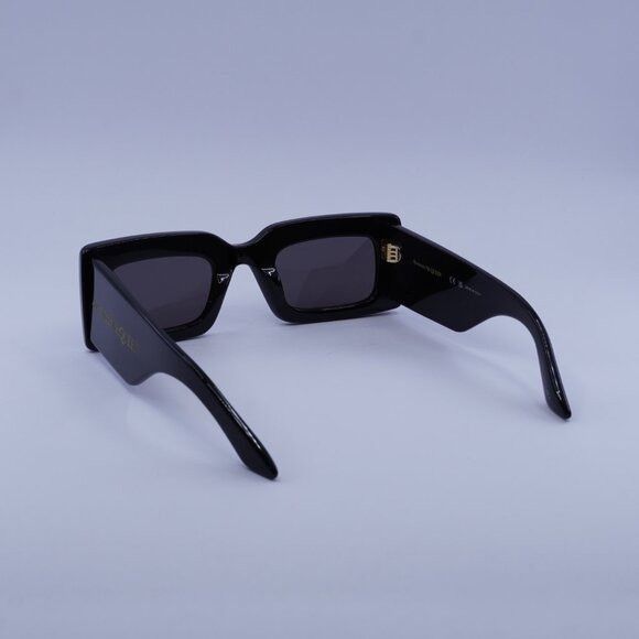 Alexander McQueen Alexander McQueen AM0433S 001 Sunglasses Black Rectangle Size ONE SIZE - 7 Thumbnail