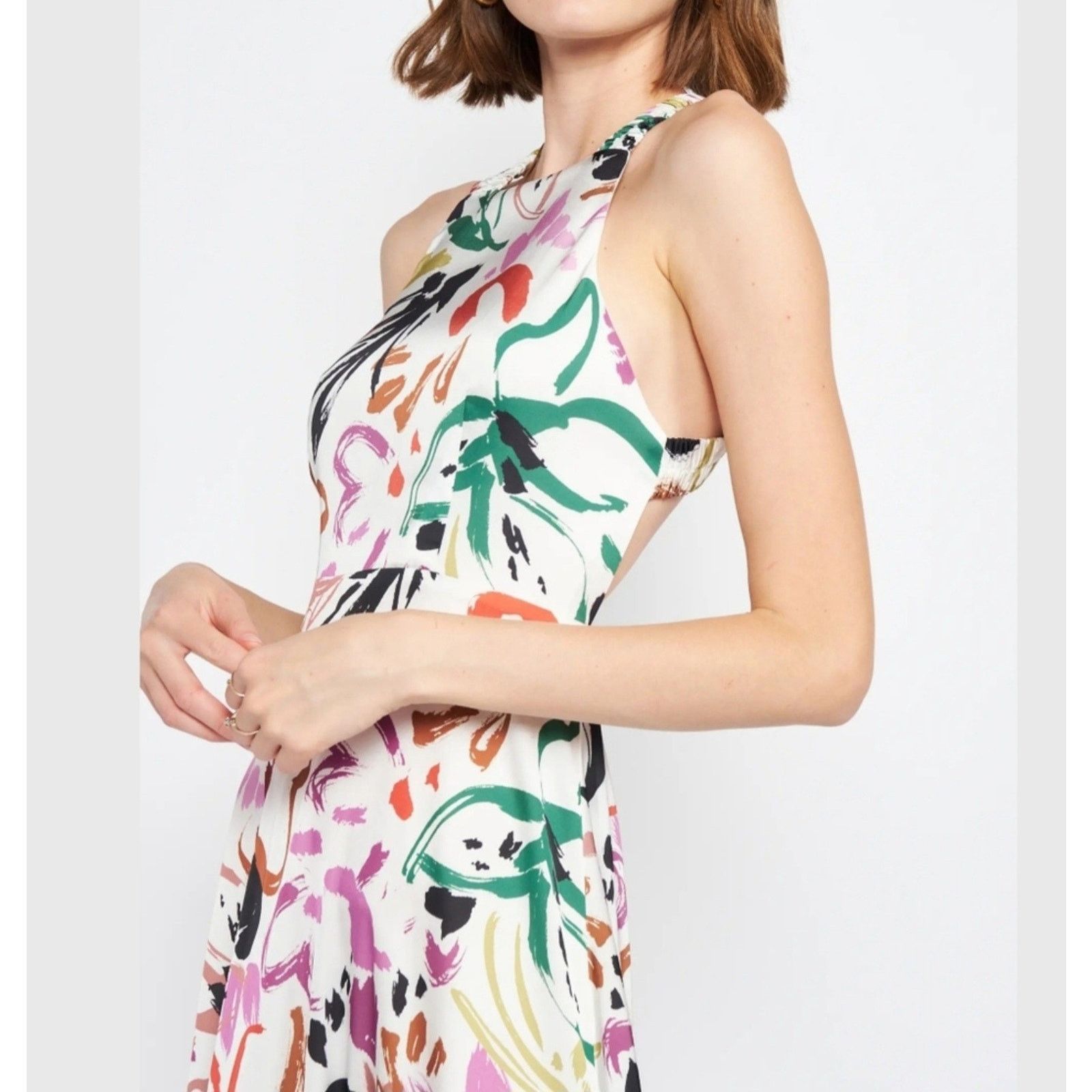 Other En Saison Brushstroke Print Abstract Hazel Hatler Maxi Dress Size M / US 6-8 / IT 42-44 - 4 Thumbnail
