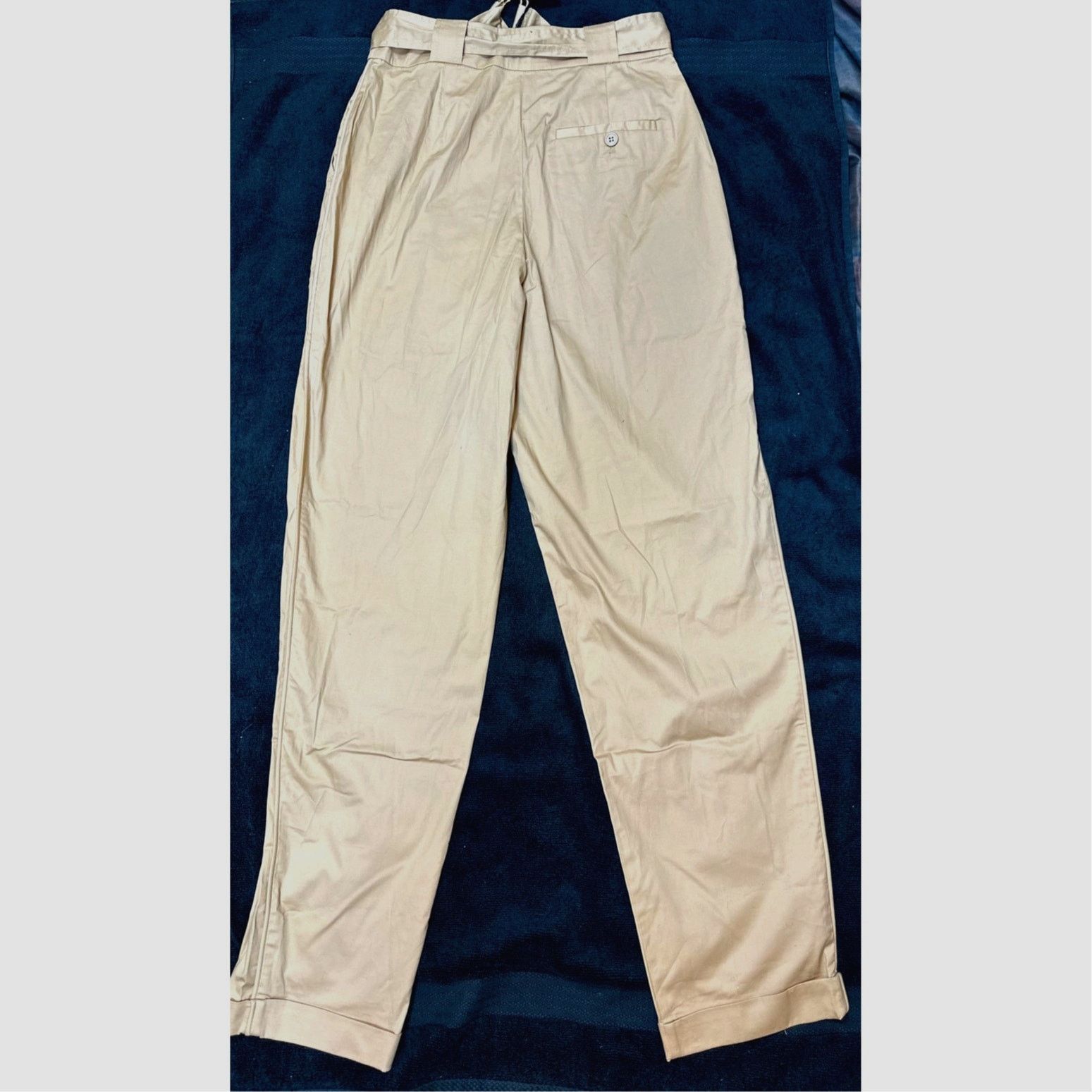 Tanya Taylor Tanya Taylor Tyler Pleated Belted Cuffed Pants Tan size 2 Size 26" / US 2 / IT 38 - 9 Thumbnail