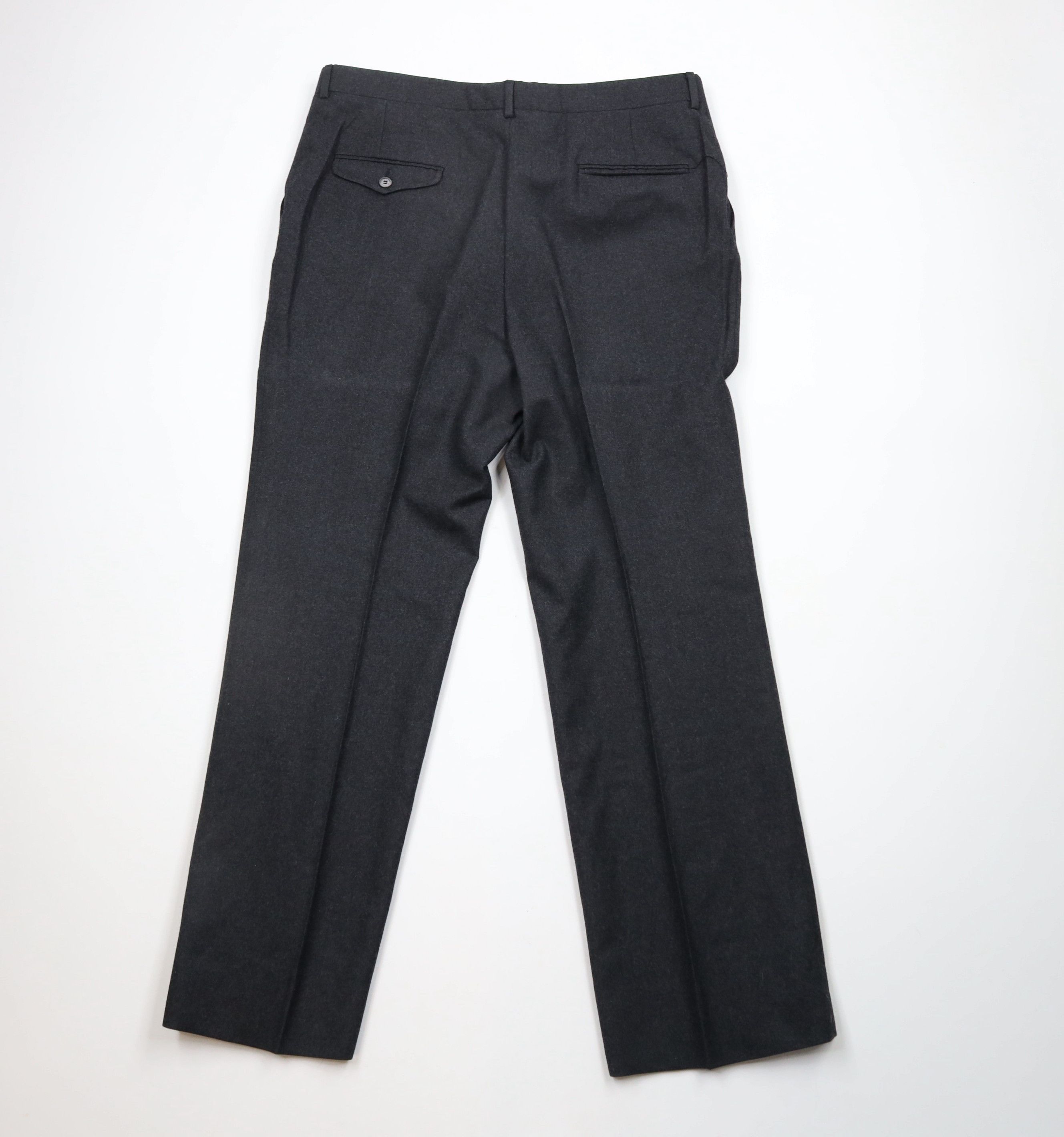 Saks Fifth Avenue × Vintage Vintage 70s Saks Fifth Avenue Wide Leg Pants Charcoal USA Size US 38 / EU 54 - 7 Thumbnail