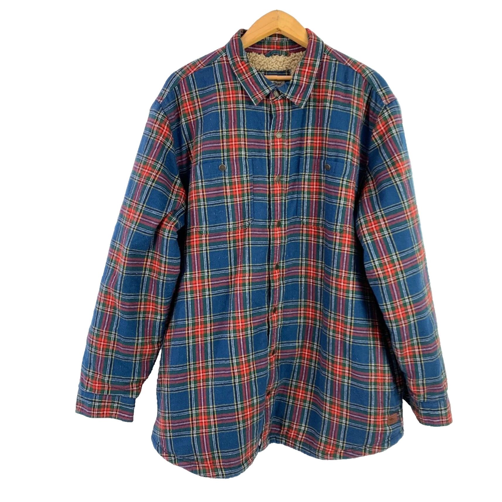 Vintage VINTAGE LL Bean Scotch Plaid Sherpa Lined Shirt Shacket XXLT 2XT NWT Size US XXL / EU 58 / 5 - 2 Thumbnail