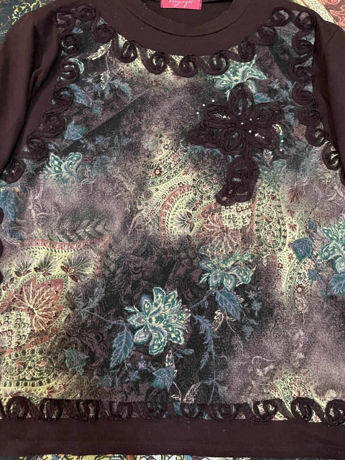 Japanese Brand Voyage long sleeve crop tops Size L / US 10 / IT 46 - 4 Thumbnail