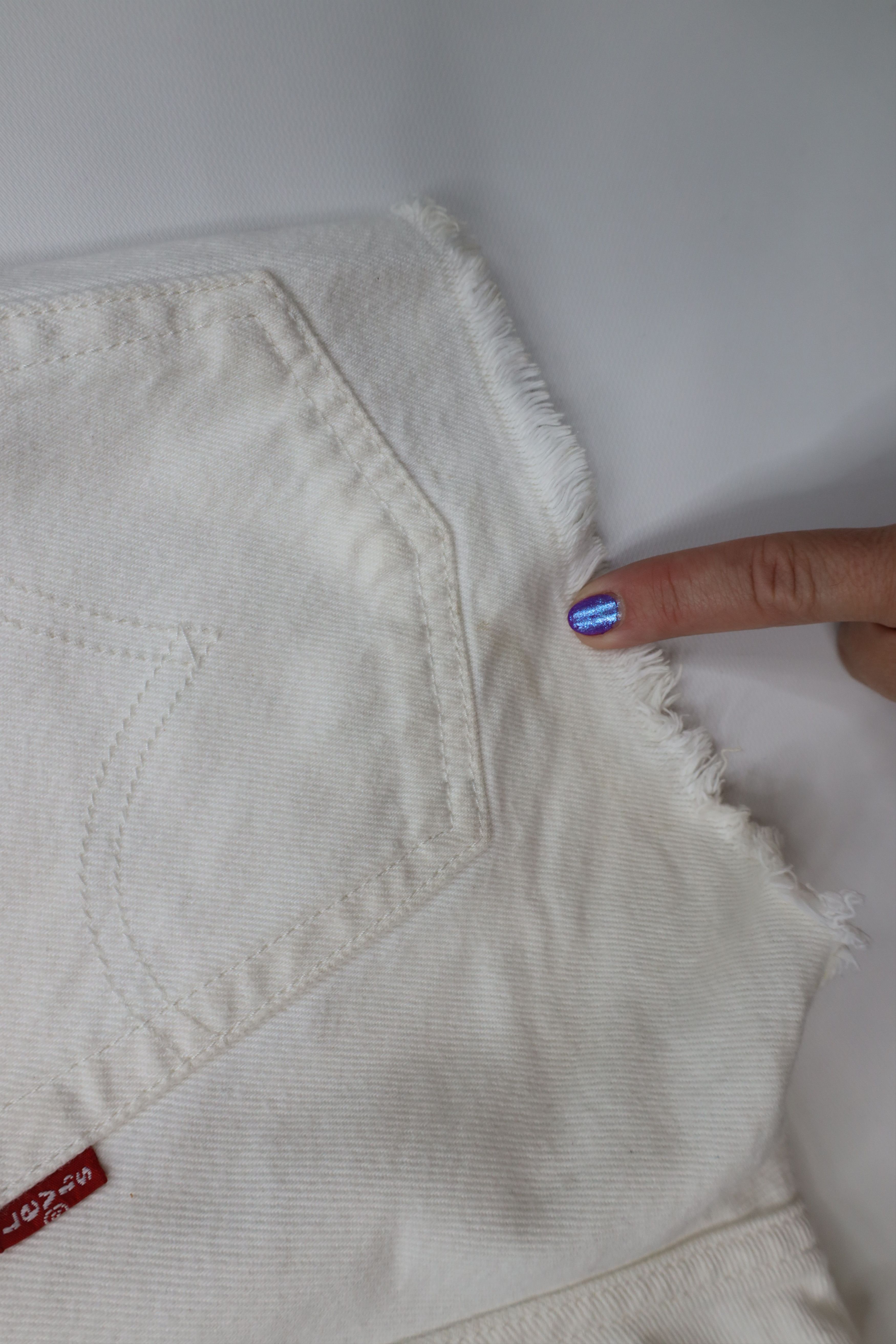 Levi's Vintage Y2K Levis 501xx Fly Cut Off Denim Shorts White Size 26" / US 2 / IT 38 - 11 Thumbnail