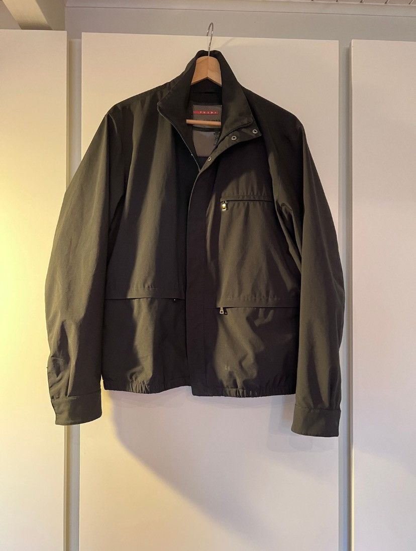 image of Vintage Prada Jacket in Black, Men's (Size Large)