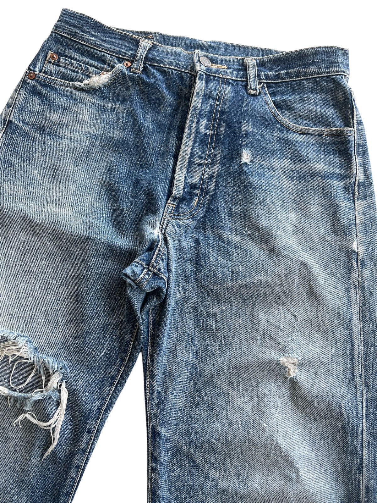 Japanese Brand Vintage Japanese Distressed Buckleback Selvedge Jeans Size US 30 / EU 46 - 5 Thumbnail