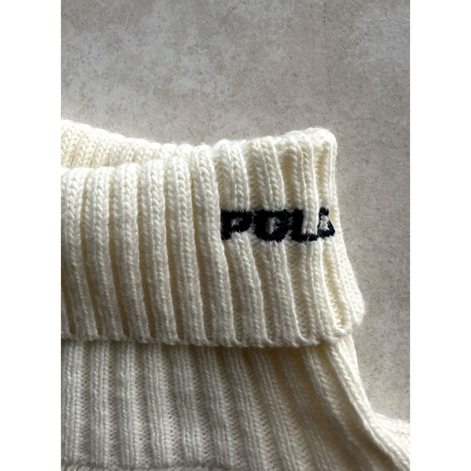 Ralph Lauren VINTAGE Ralph Lauren USA Flag Hand Knit Turtleneck Sweater XL Cream Shirt Mens Pullover 80s Size US XL / EU 56 / 4 - 3 Thumbnail