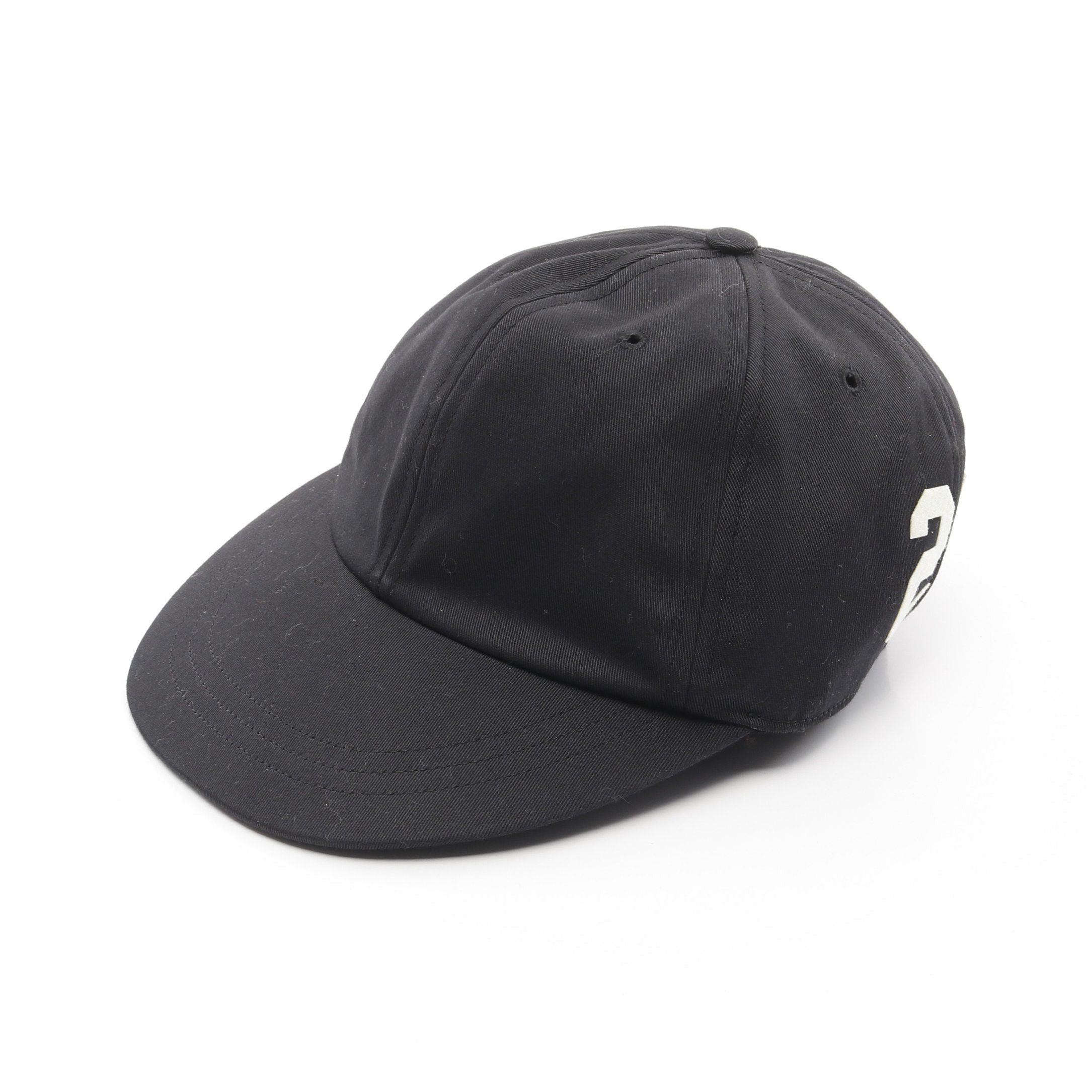 Gucci Gucci Logo Cap Cotton Black Size ONE SIZE - 1 Thumbnail