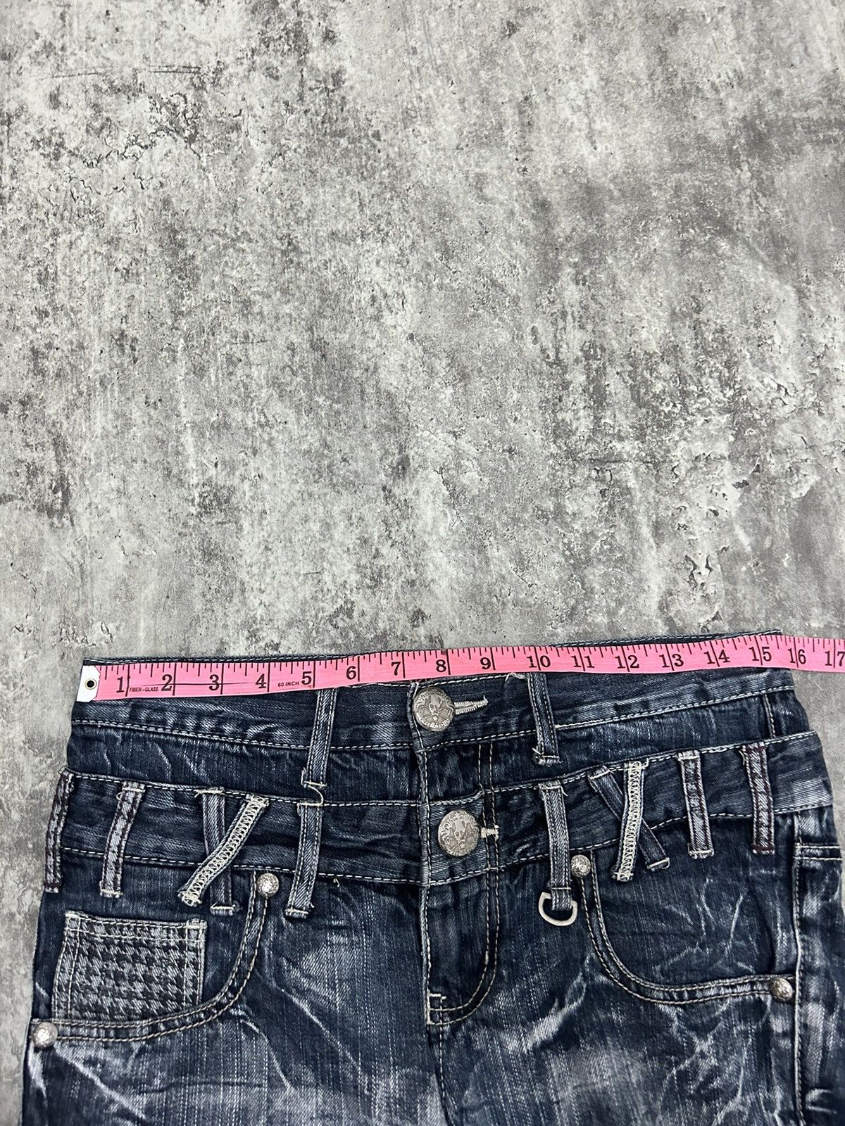 If Six Was Nine Blow By Blue Double Distressed Cropped Jeans Size US 31 - 15 Thumbnail